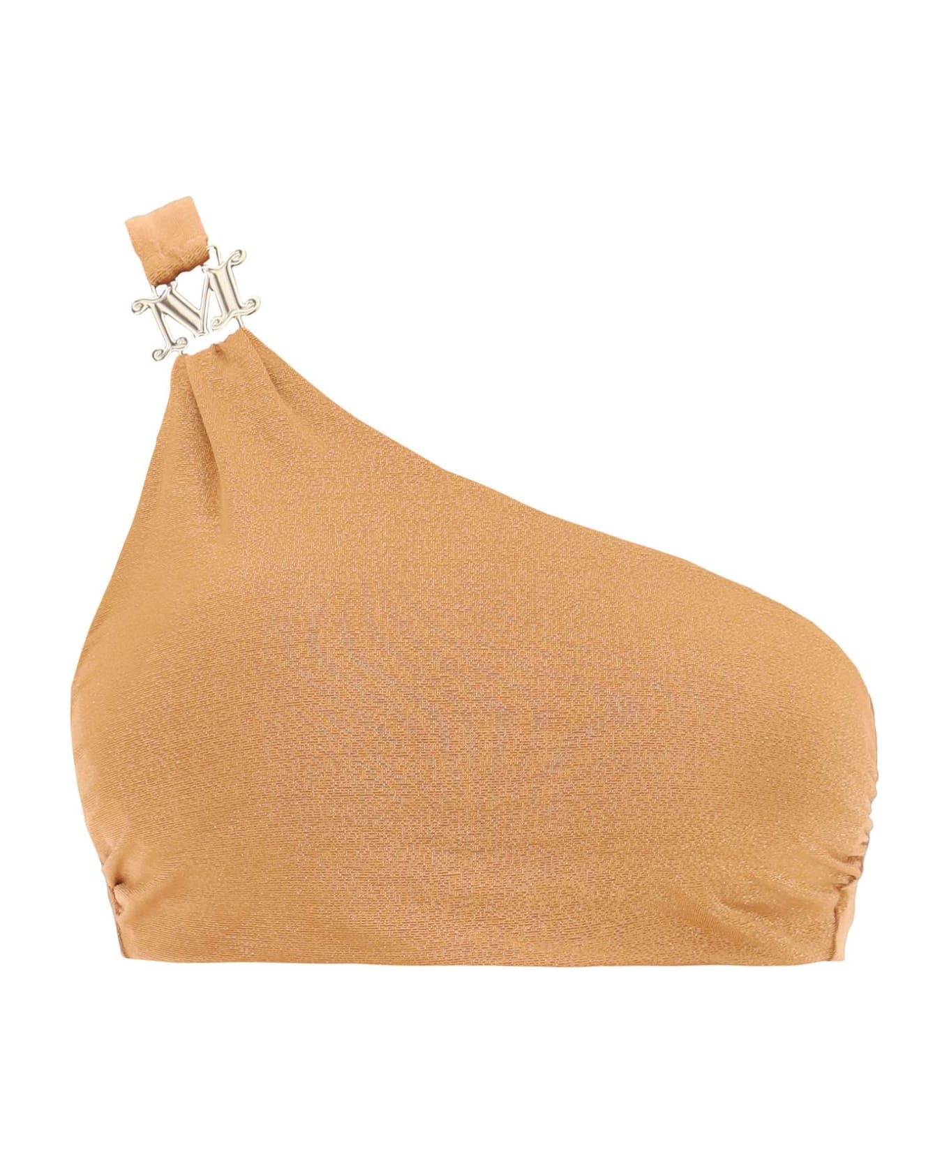 Max Mara One-shoulder Bikini Top In Jersey And - ARANCIONE (Orange)