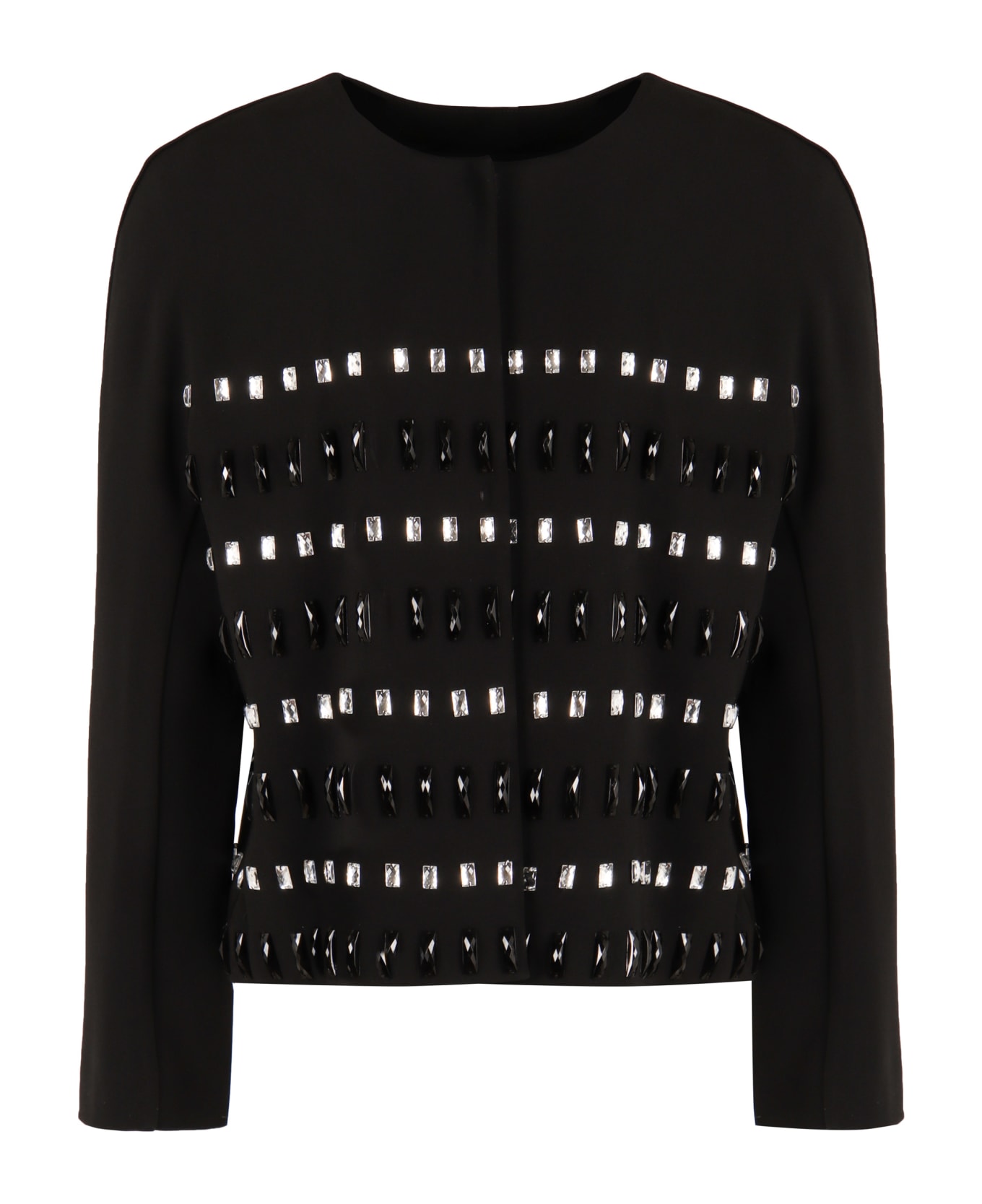 Max Mara Studio Manto Crêpe De Chine Jacket - black