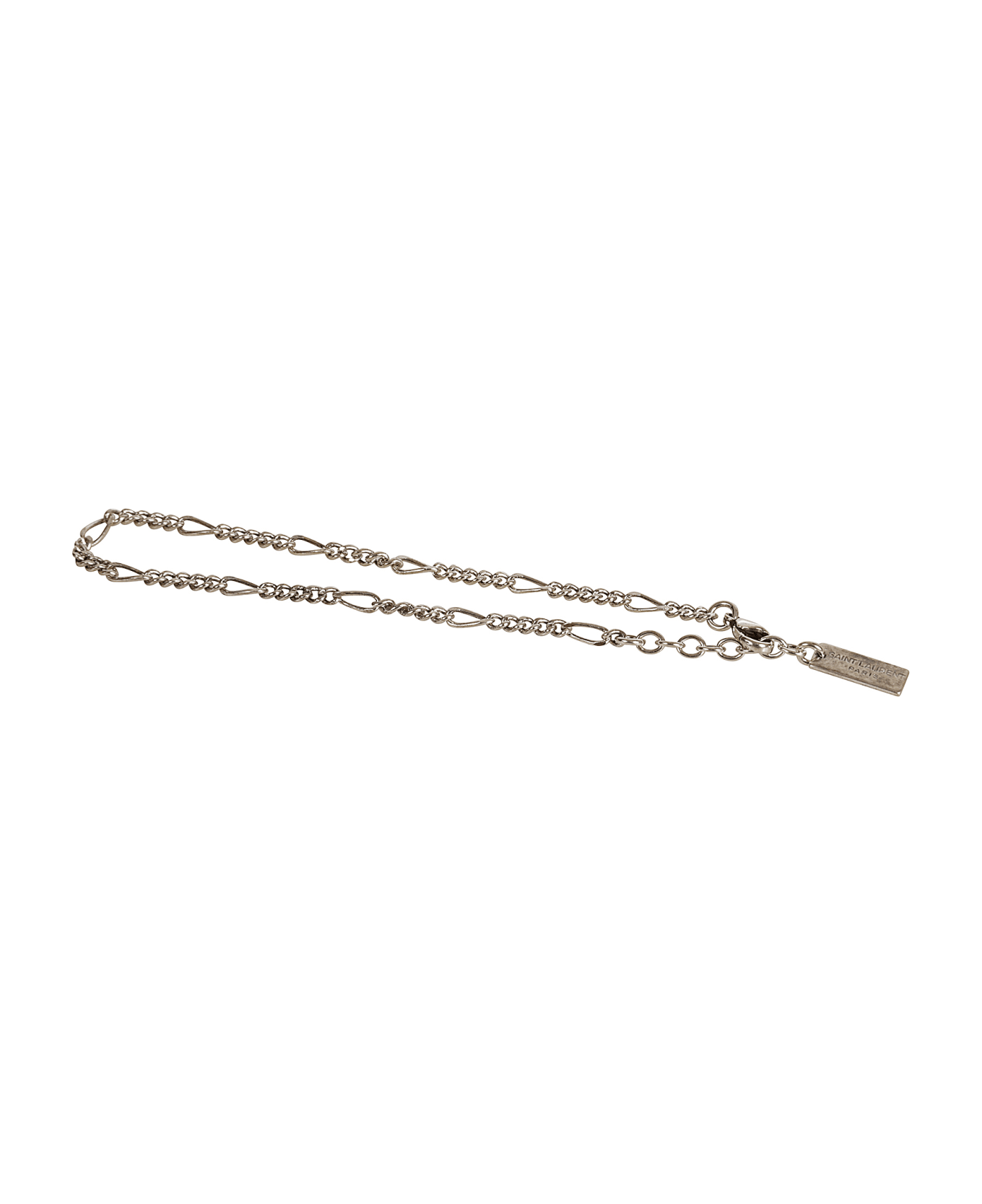 Saint Laurent Chain Bracelet - Silver/White