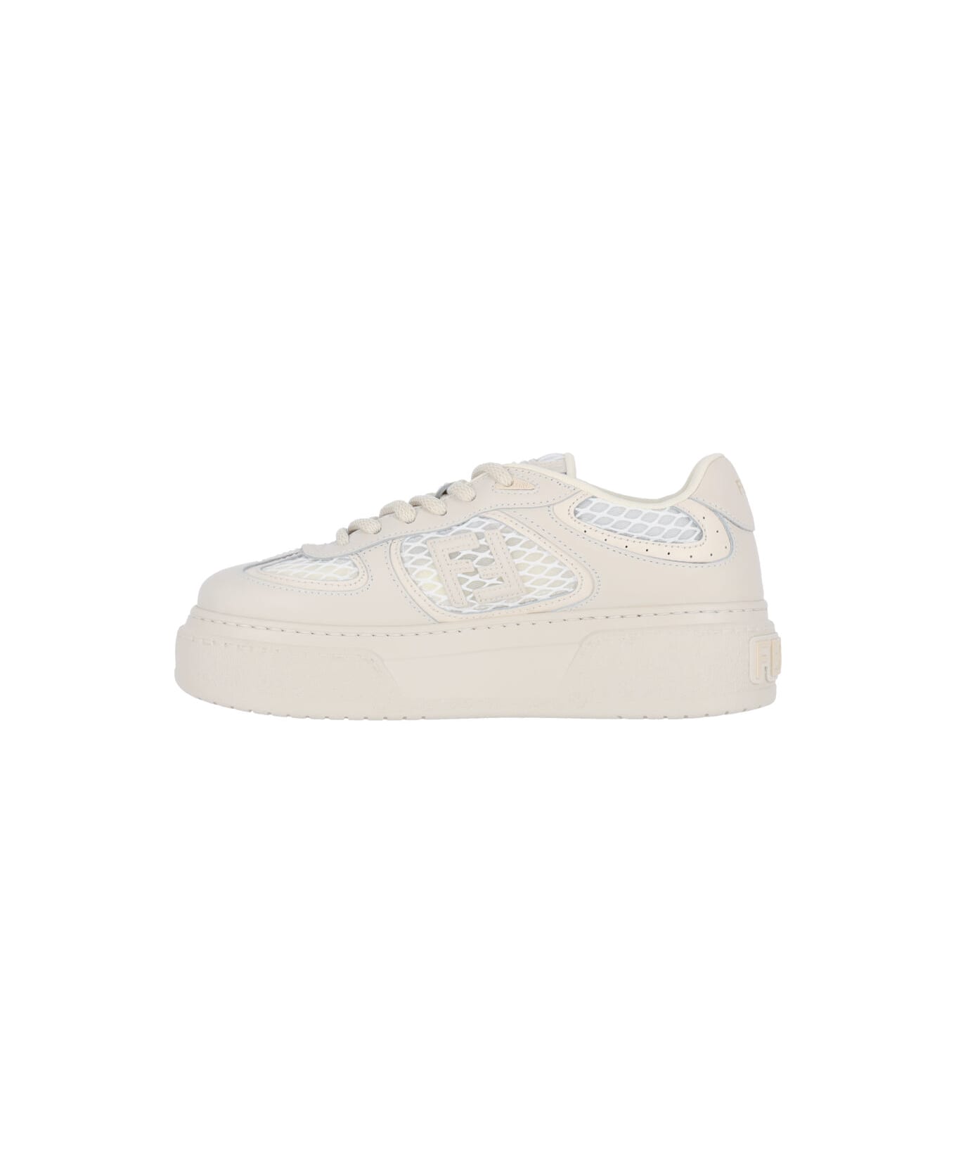 Fendi 'match' Platform Sneakers - White