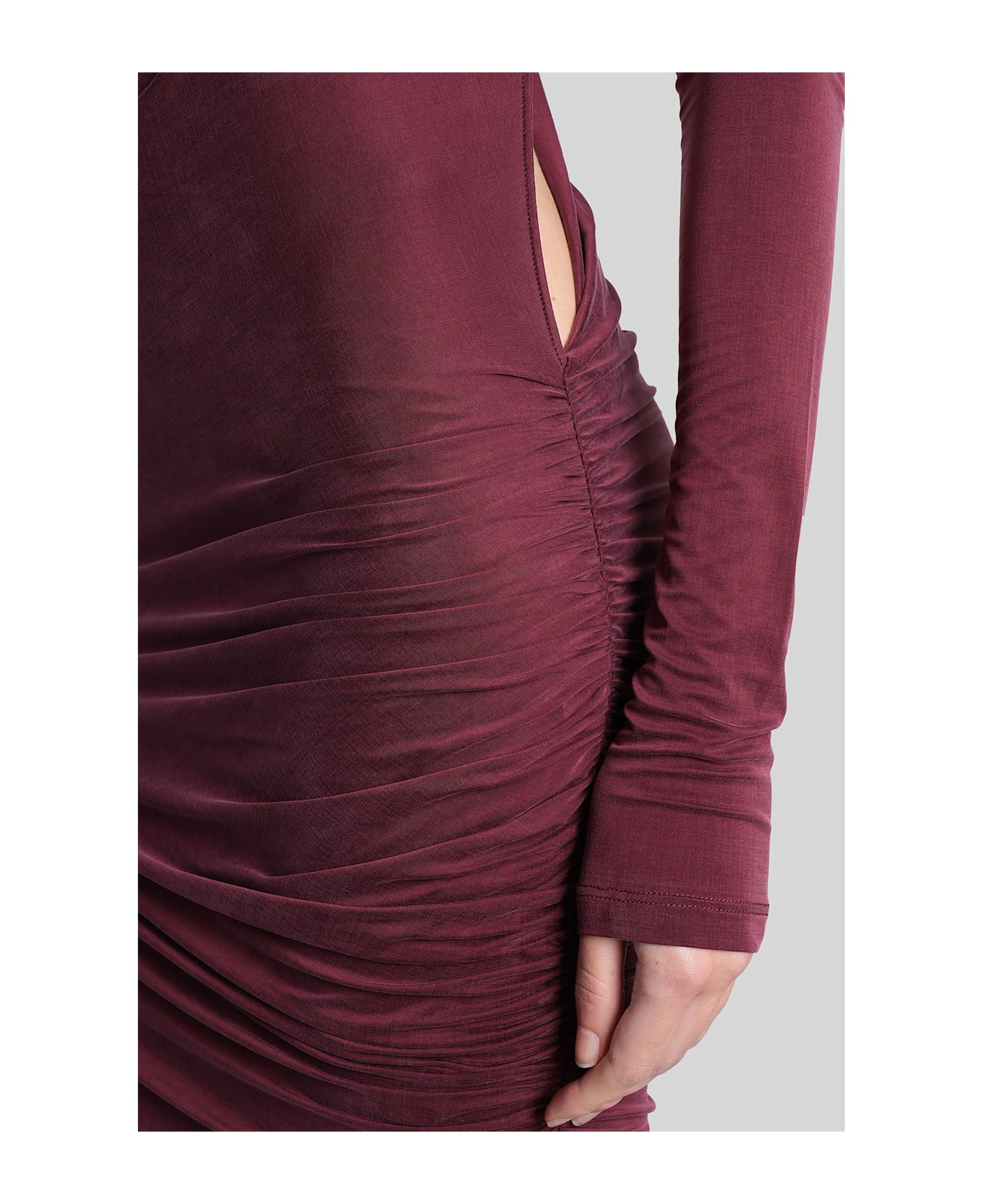 The Andamane Sophie Mini Mini Dress In Bordeaux Polyamide Polyester - bordeaux