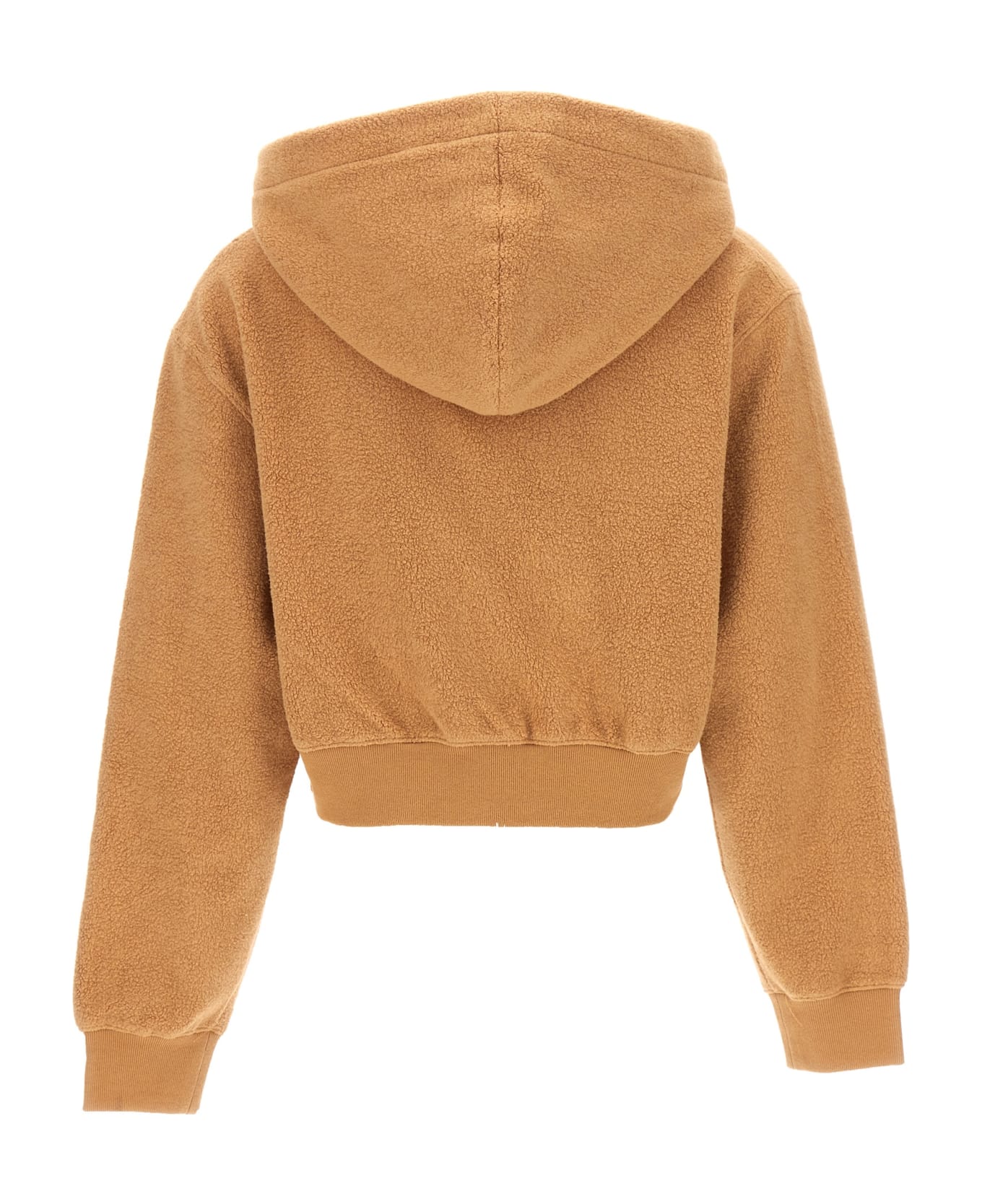 Moschino 'orsetto' Cropped Hoodie - Beige