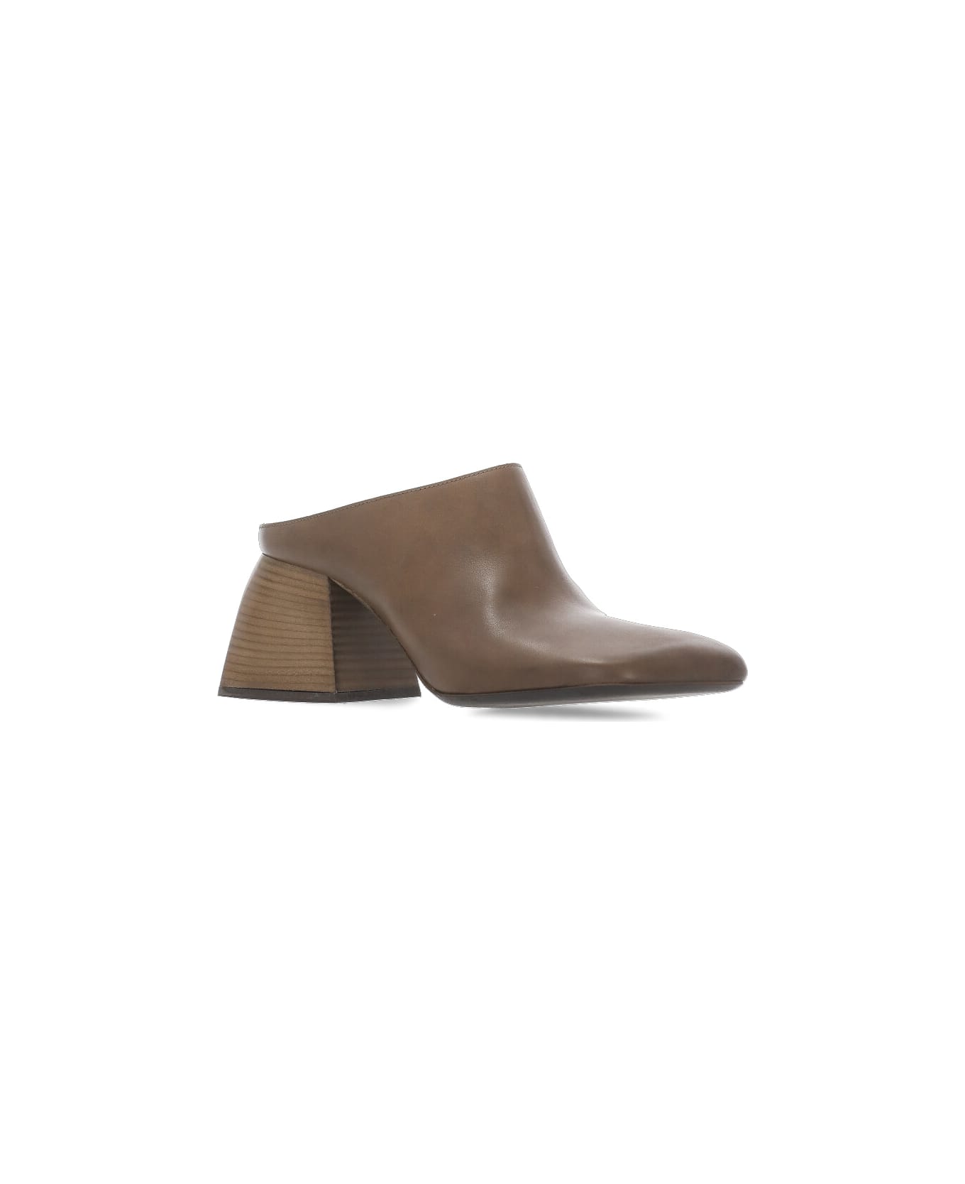 Uma Wang Leather Sabot - Brown
