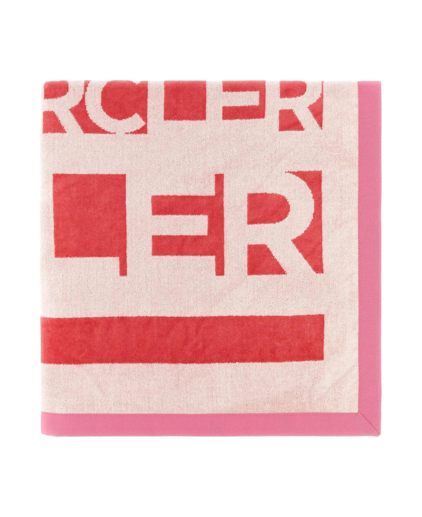 Moncler Printed Terry Beach Towel - Pink タオル