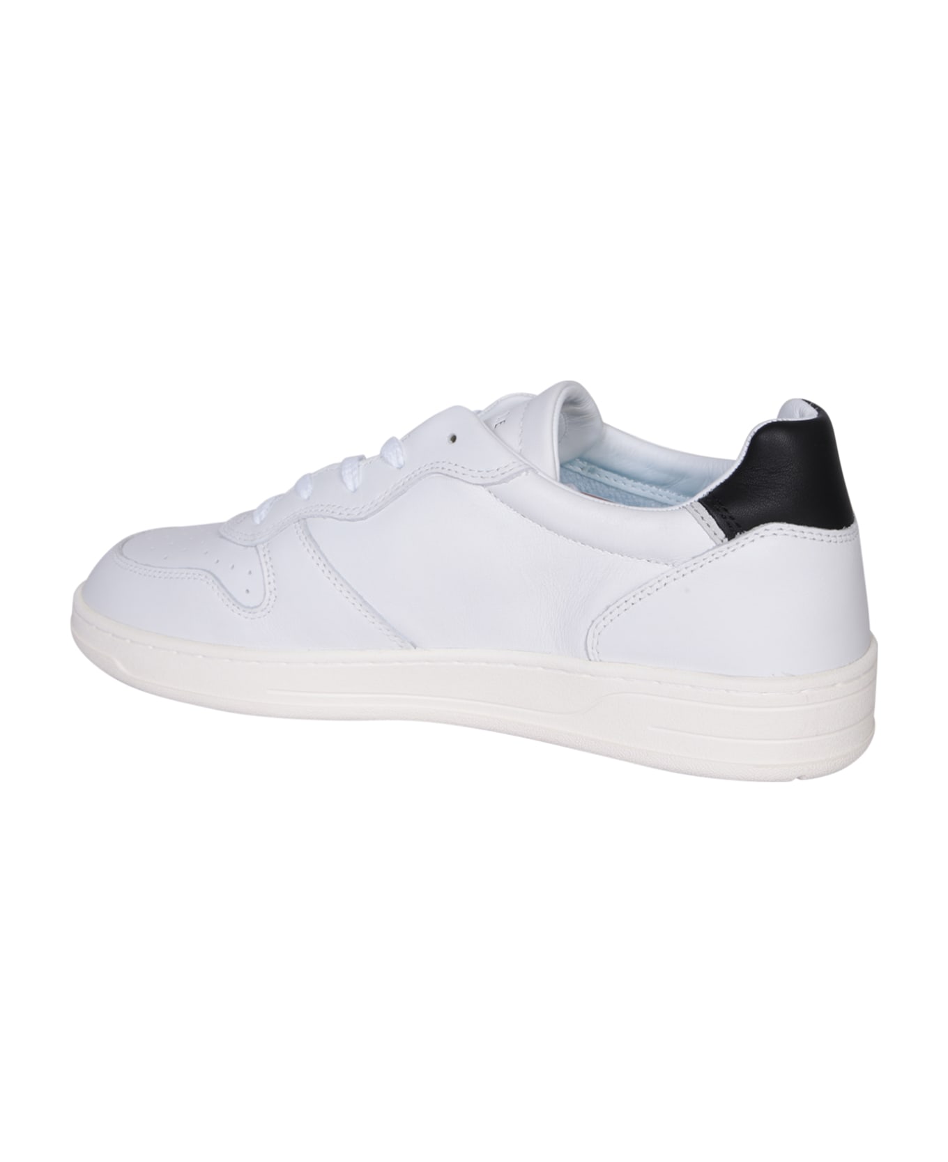 D.A.T.E. 'court Calf' Sneakers Black/white - White