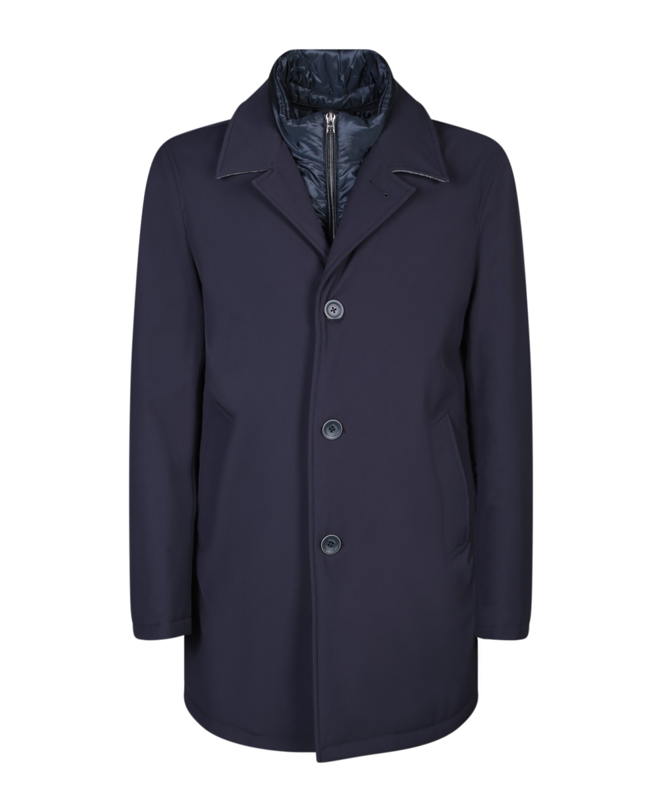 Herno Double-layer Blue Coat - Blue