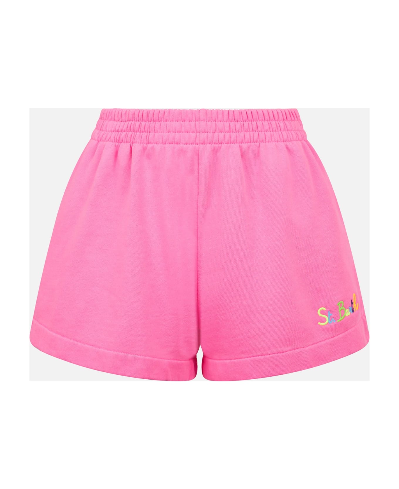 MC2 Saint Barth Woman Fluo Pink Cotton Short Pants - PINK