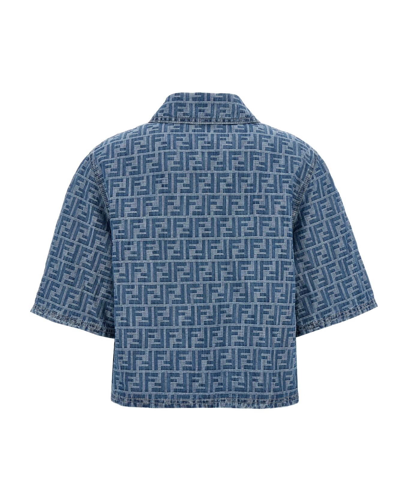 【関税&送料込】Fendi Giacca Cropped In Chambray Ff Fendi 'ff' Cropped Jacket | italist