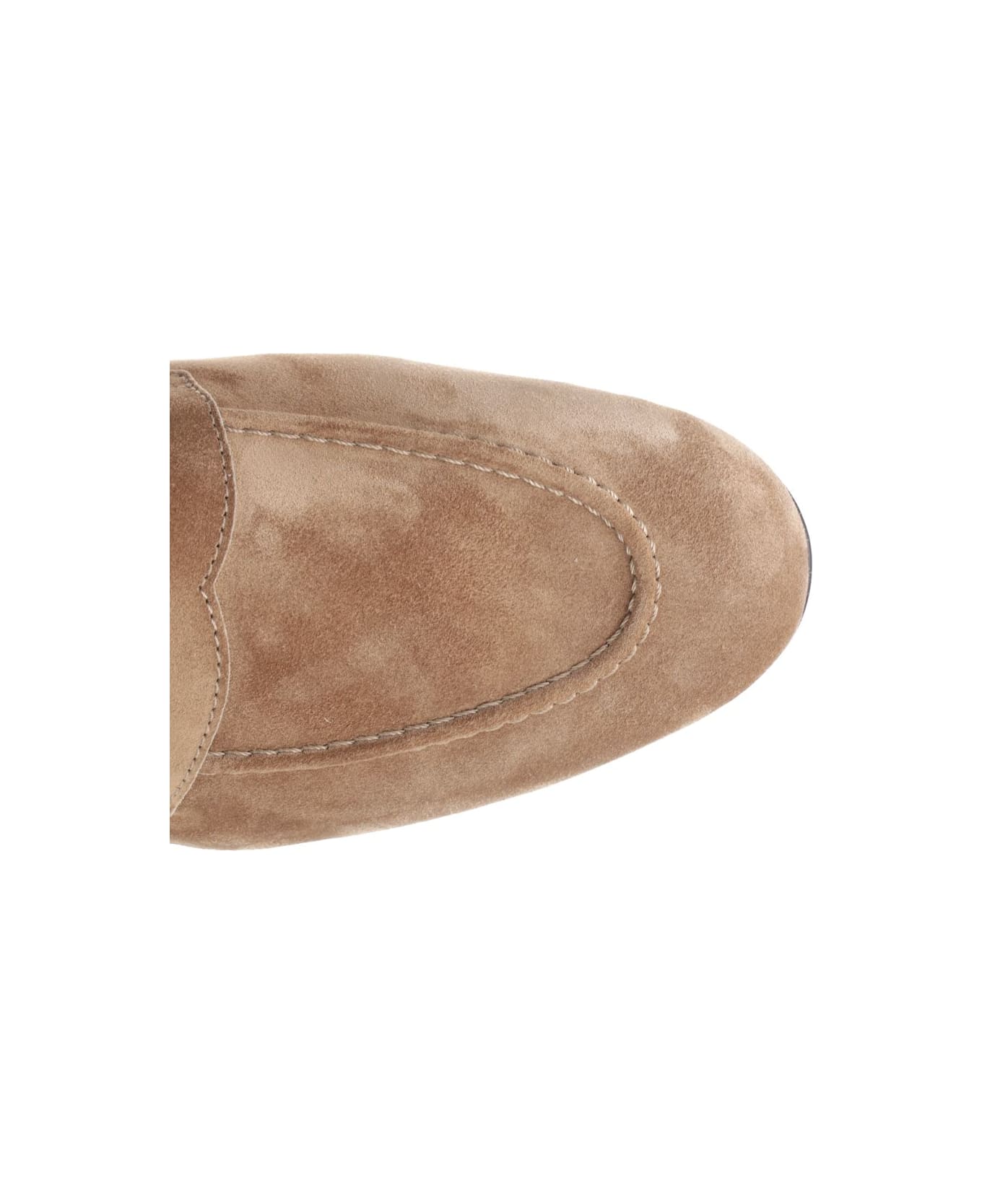Brunello Cucinelli Suede Loafers - Beige