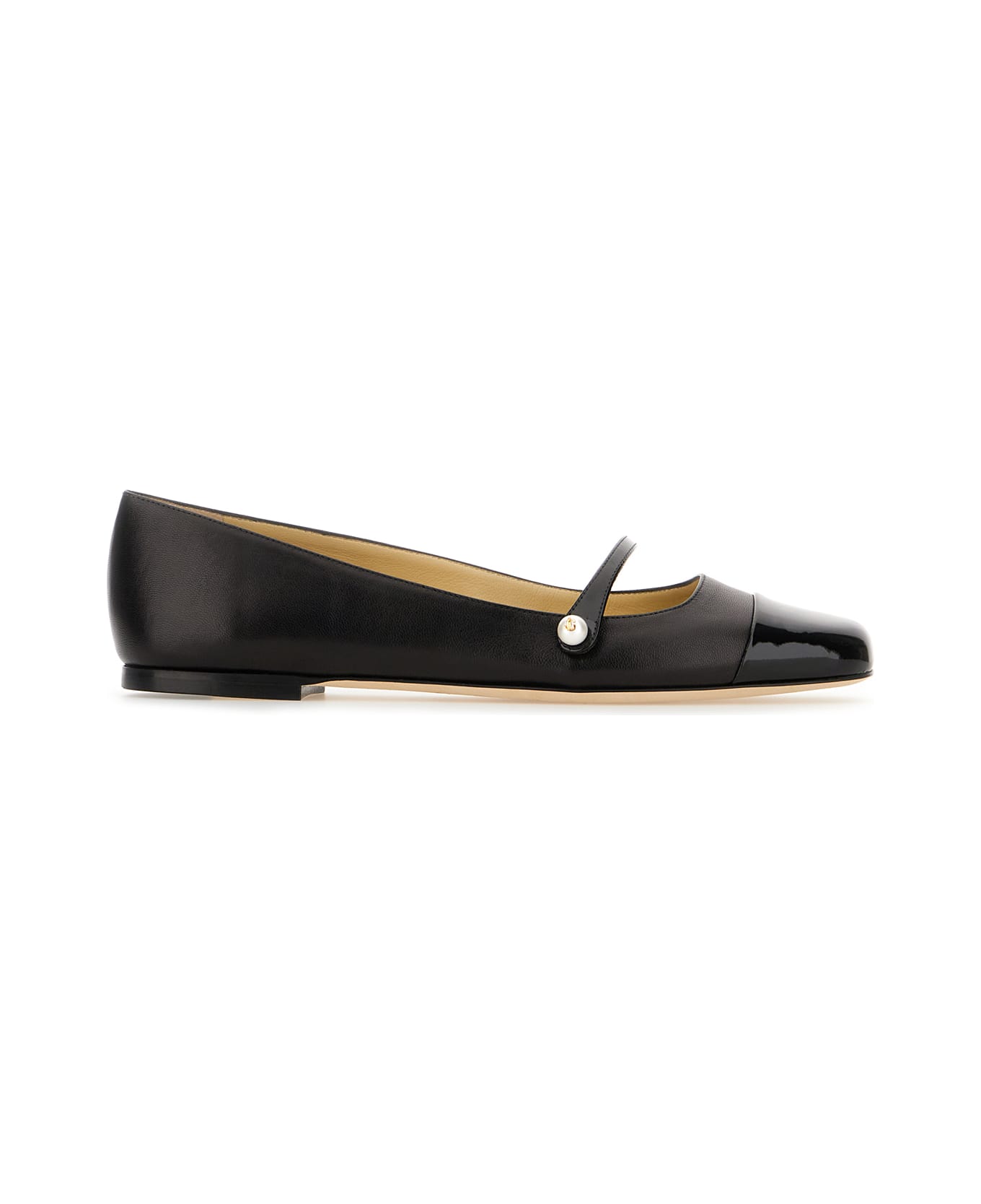 Jimmy Choo Black Nappa Leather Elisa Ballerinas - BLACKBLACK