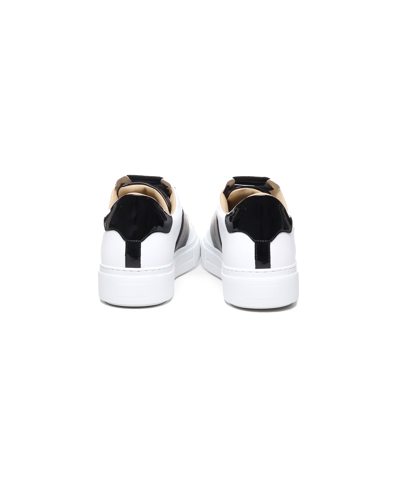 Philipp Plein Sneakers Pp In Calfskin - White / black