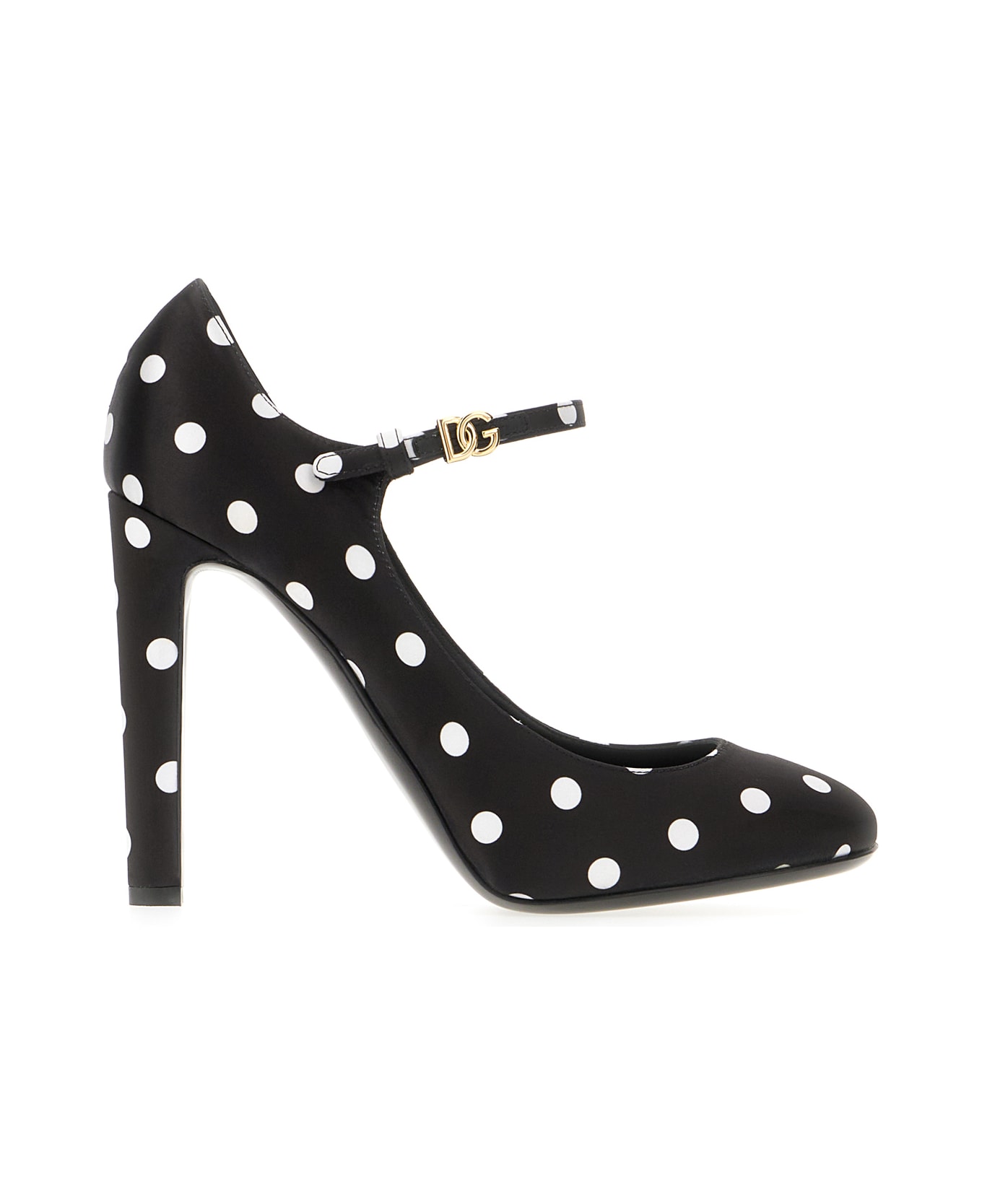 Dolce & Gabbana Printed Fabric Pumps - POIS FONDO NERO