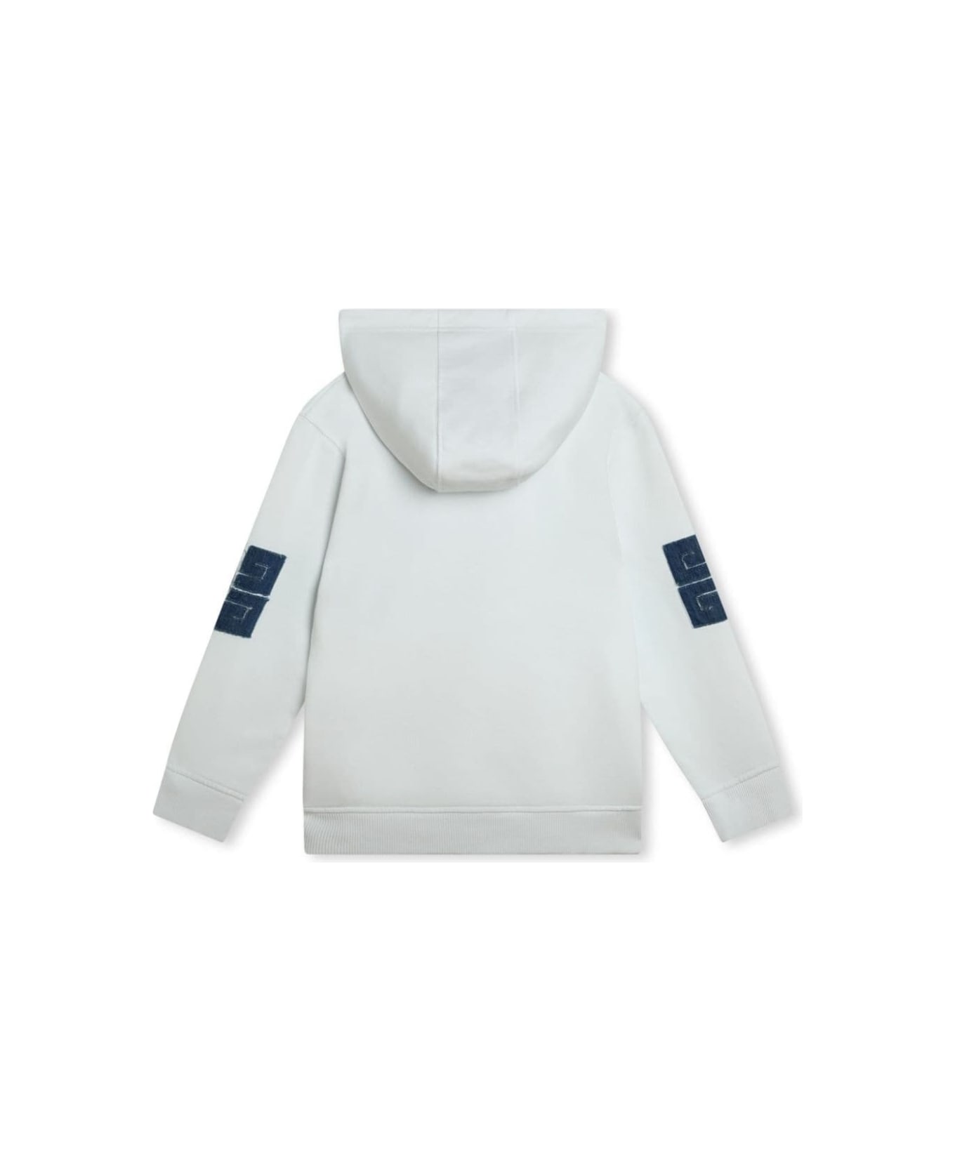 Givenchy White Hoodie With Logo Lettering In Cotton Blend Boy - White