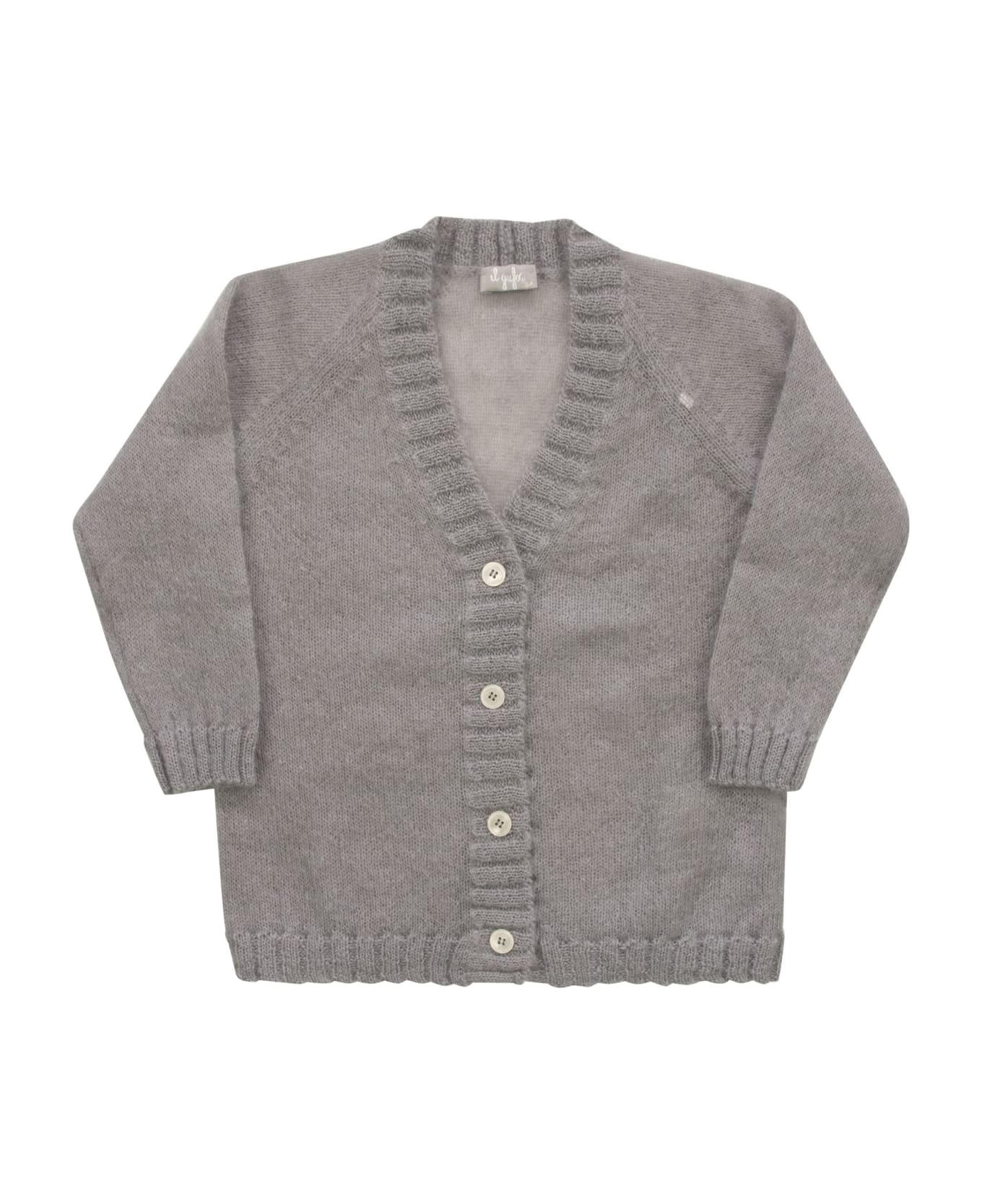 Il Gufo Mohair And Wool Blend Cardigan - Grey