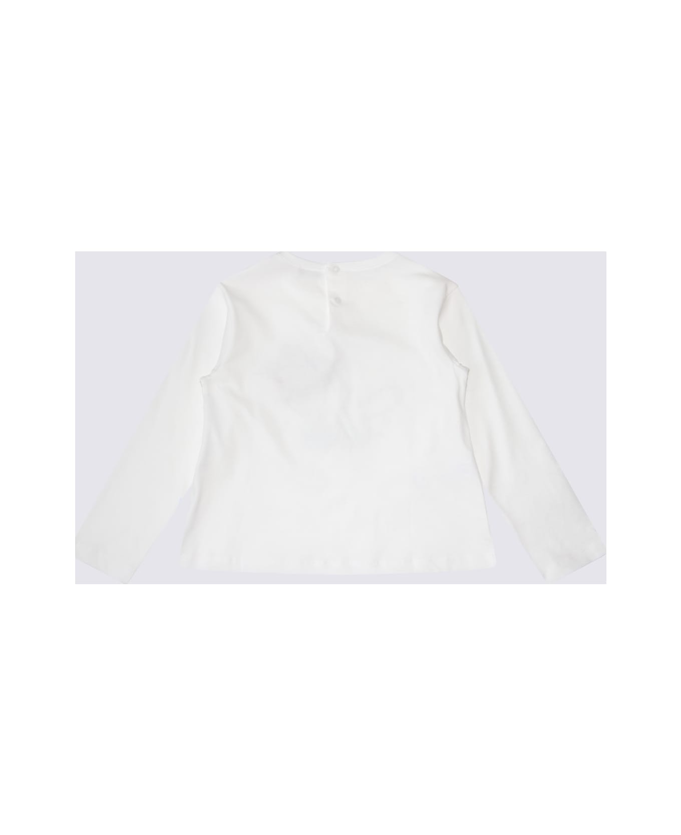 Il Gufo White Milk And Turquoise Cotton T-shirt - LATTE/TURCHESE