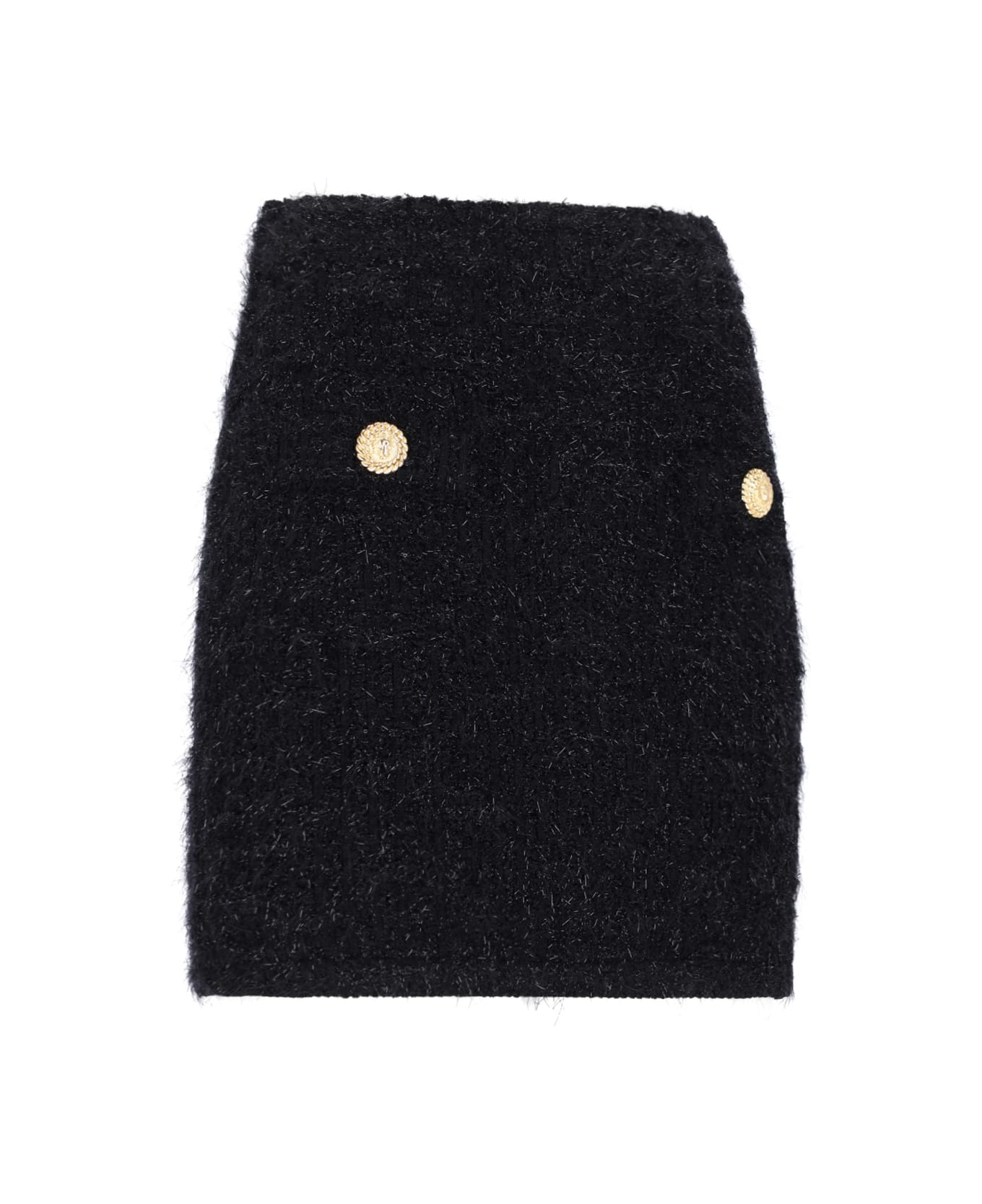 Balmain Tweed Mini Skirt - Black  