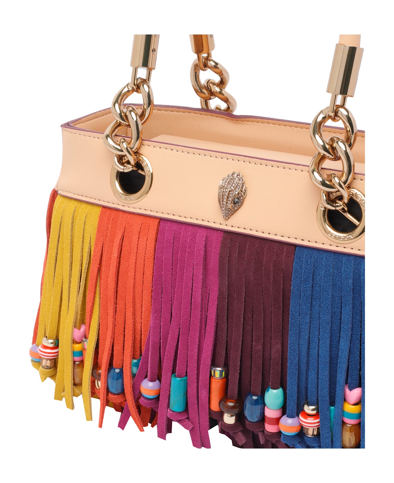 Kurt Geiger Square Kensington Fringe Handbag - MultiColour
