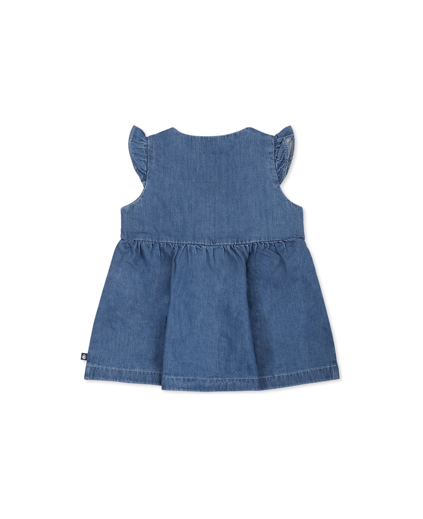Petit Bateau Denim Dress For Baby Girl - Denim