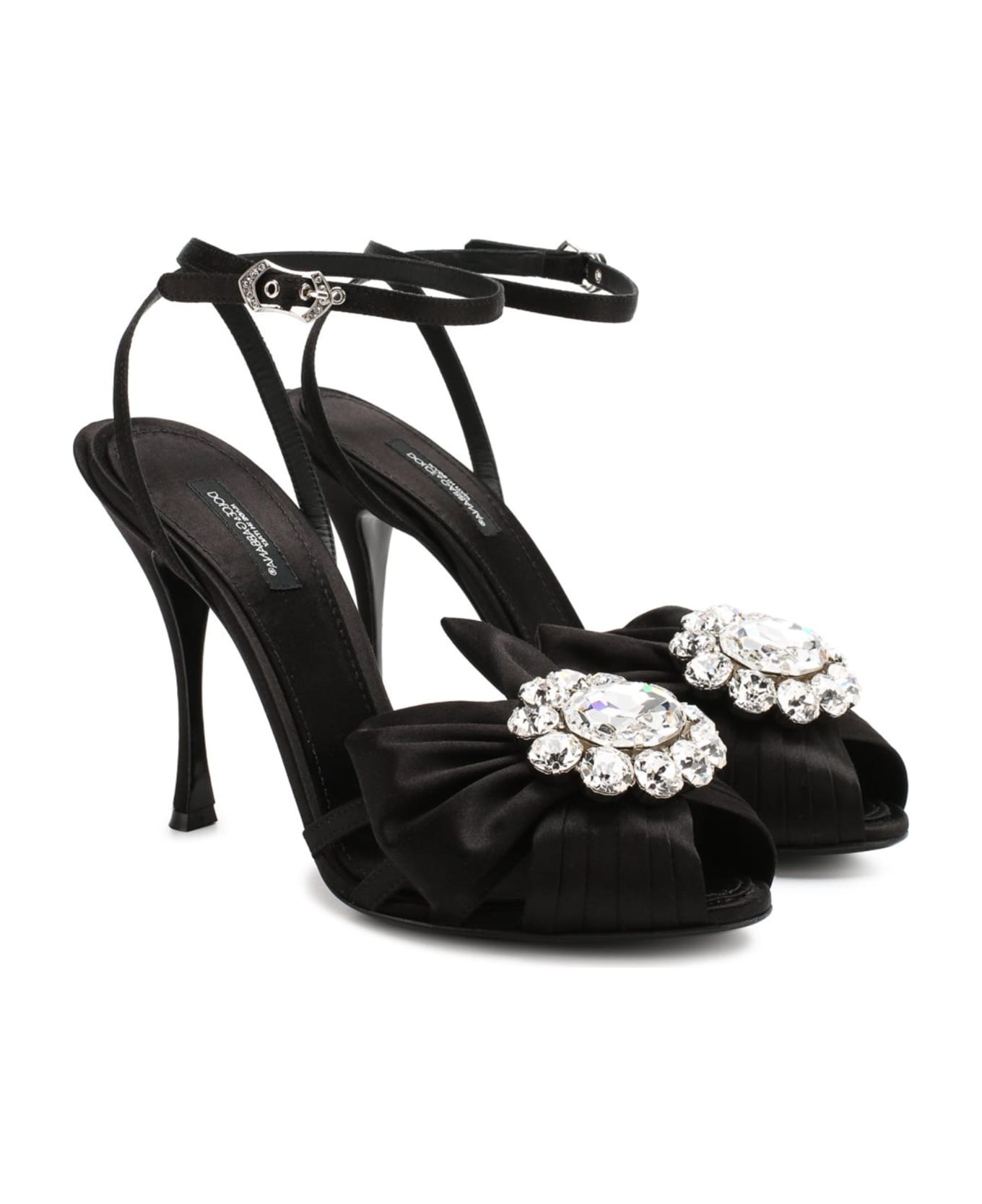 Dolce & Gabbana Bette Crystal Sandals - Black サンダル