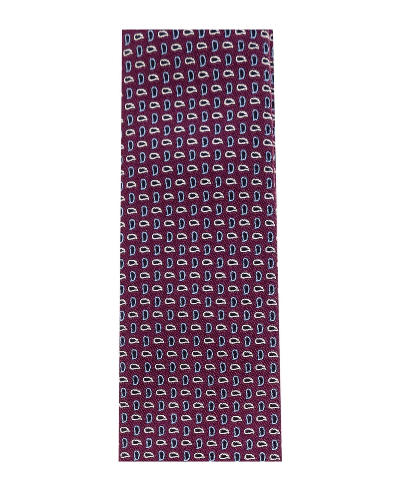 Etro Patterned Tie - PURPLE/BLUE