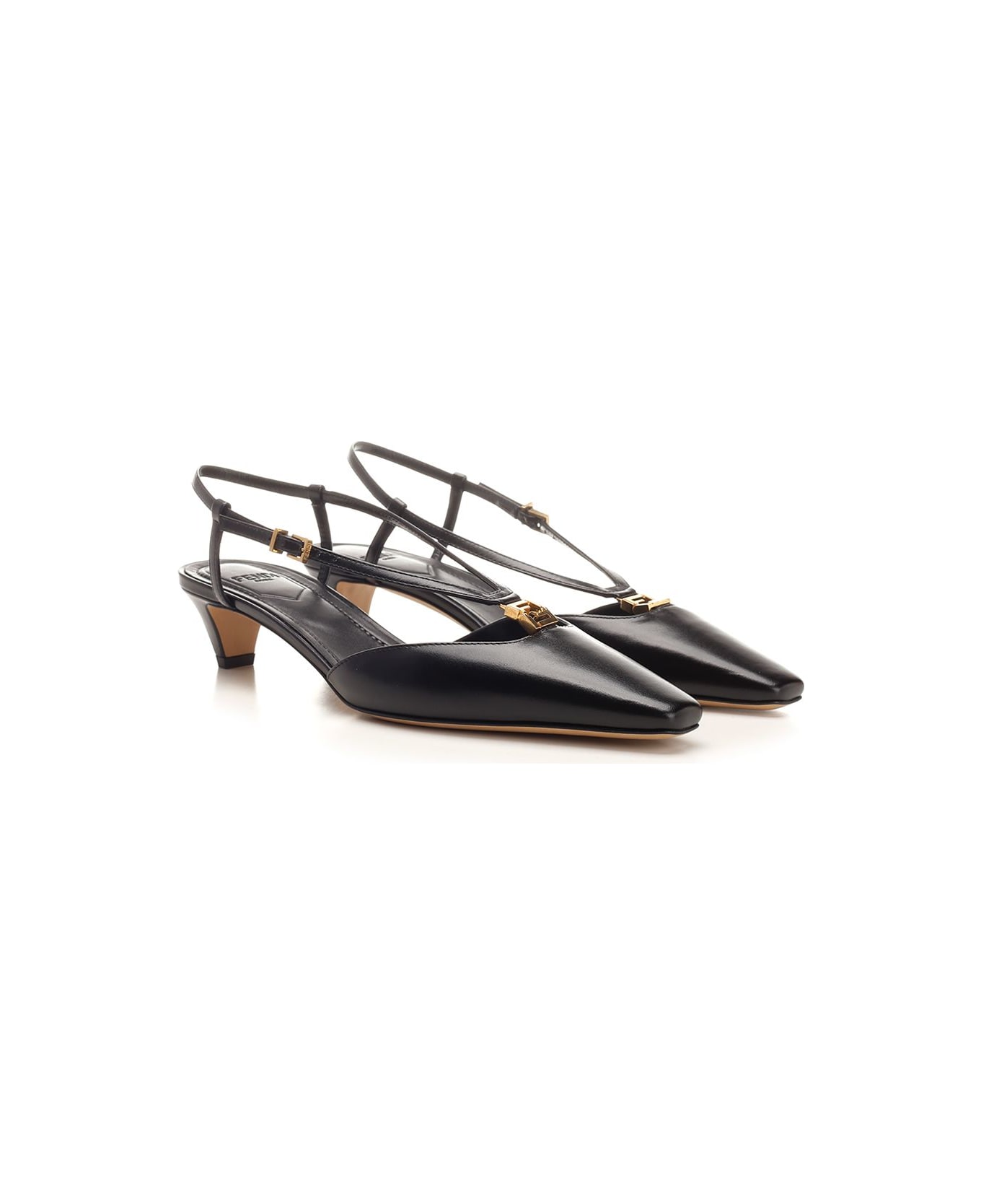 Fendi "ffold" Slingback - Black