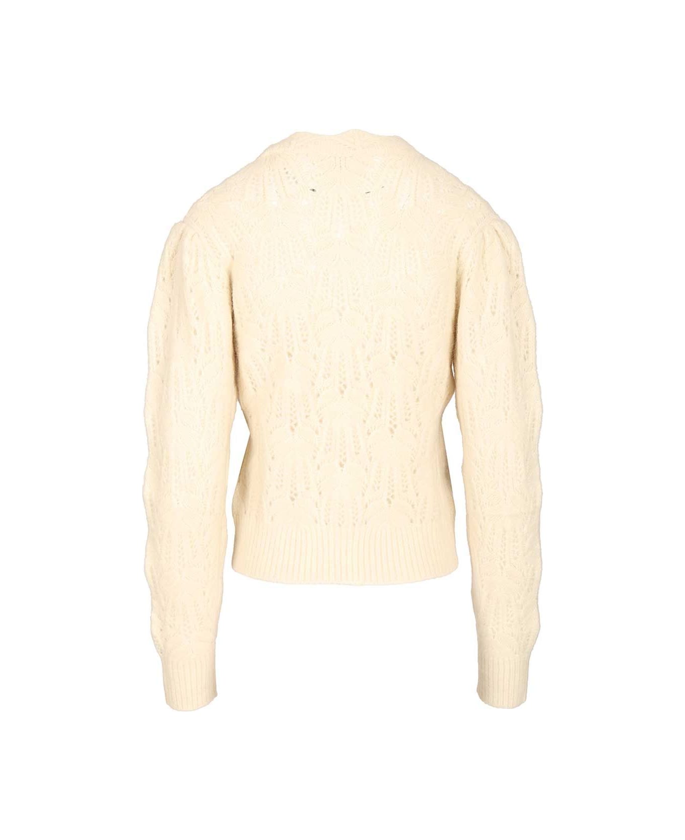 Marant Étoile Maxine Openwork Cardigan - Beige