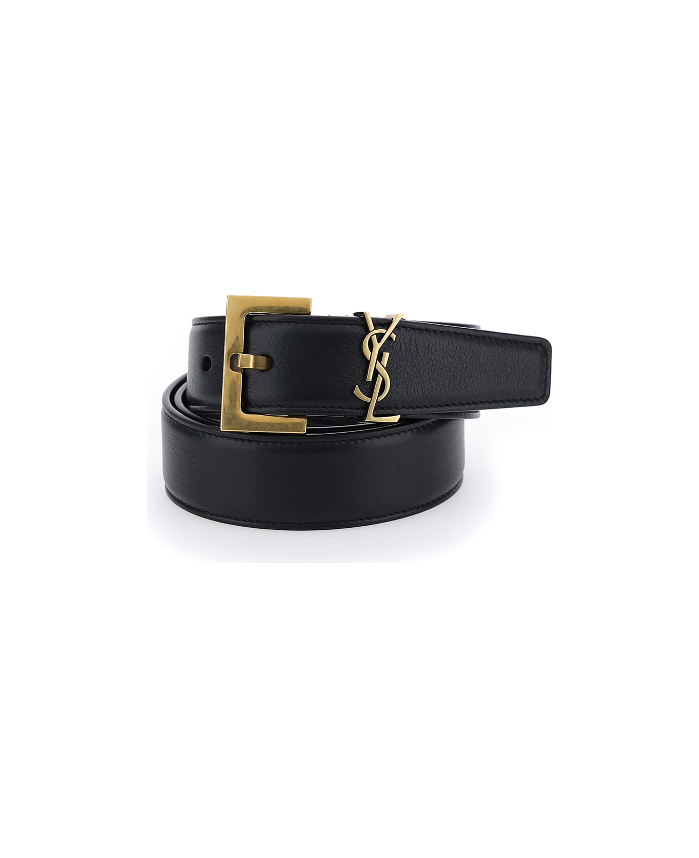 Saint Laurent Monogram Belt - Black