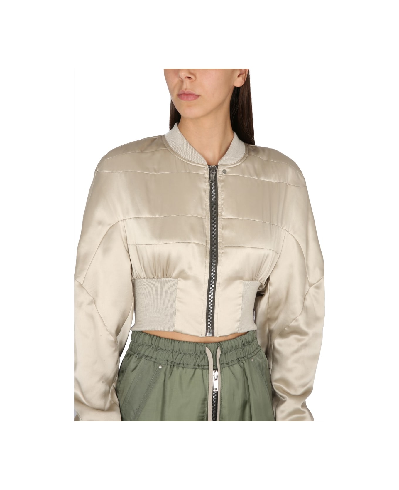 Rick Owens Girdered Flight Jacket - GREY