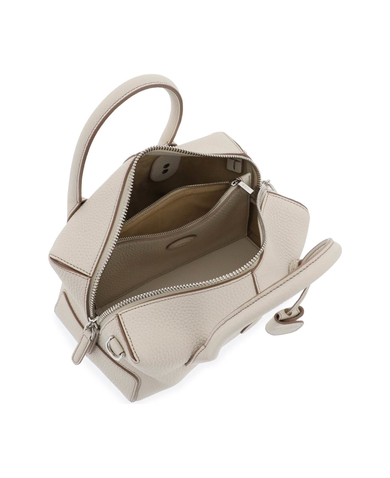 Tod's 'bauletto T Case' Small Handbag - STUCCO (White)