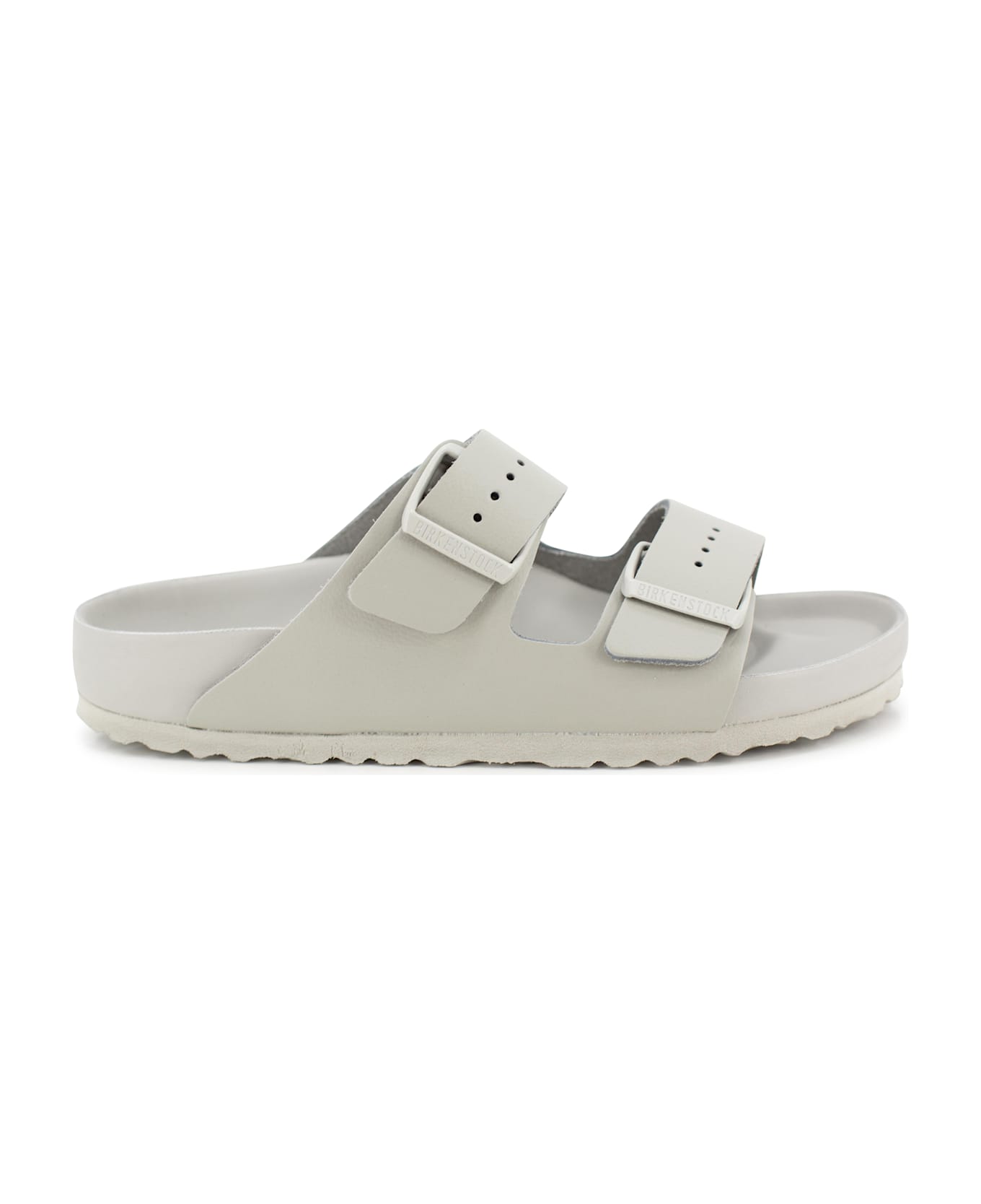 Birkenstock Grey Leather Arizona Bs Slippers - MINERALGREY