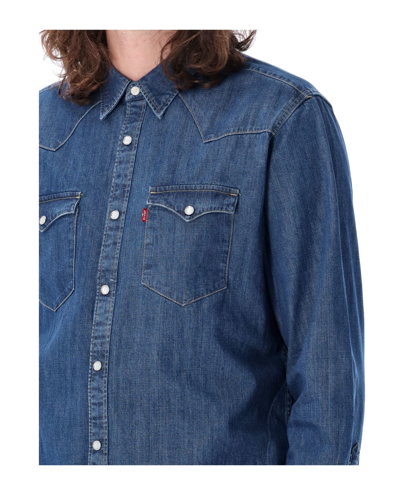 Levi's Barstow Western Shirt - DK BLUE