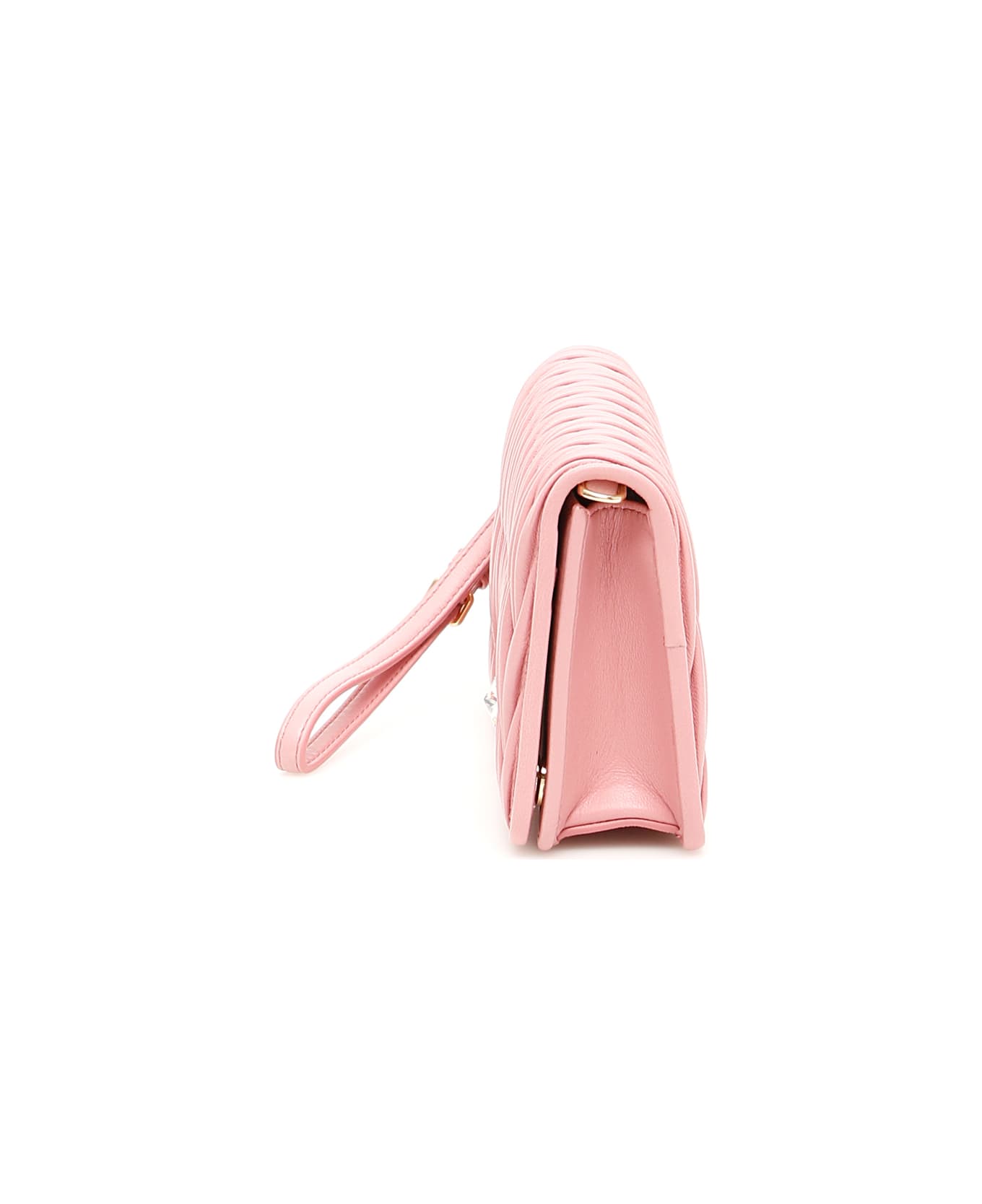 Miu Miu Matelassé Clutch With Chain - ROSA (Pink)