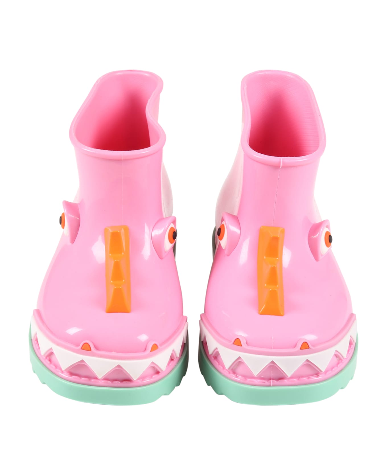 Melissa Multicolor Boots For Girl With Dinosaur - Pink