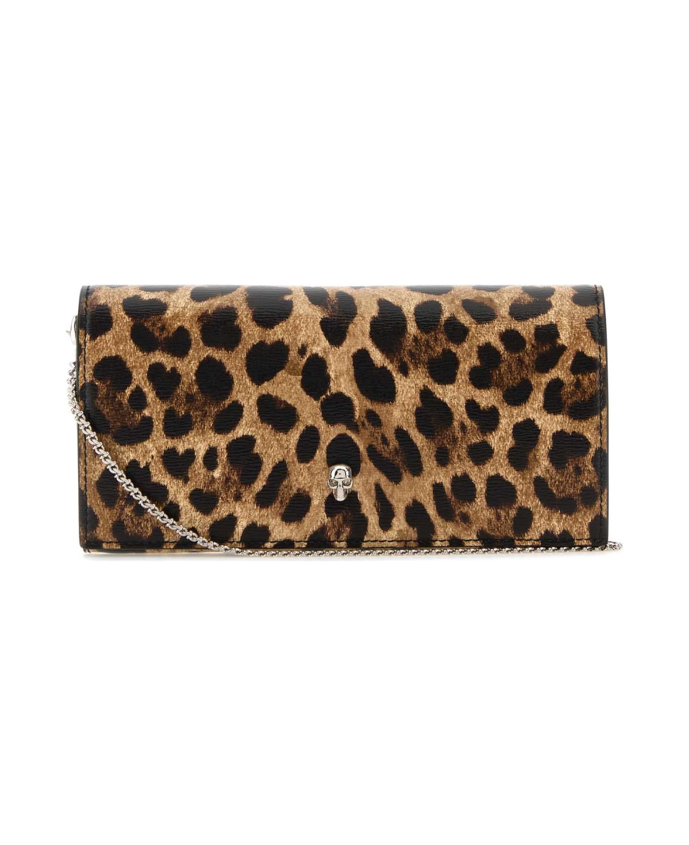 Alexander McQueen Printed Leather Wallet - NATURALBLACK