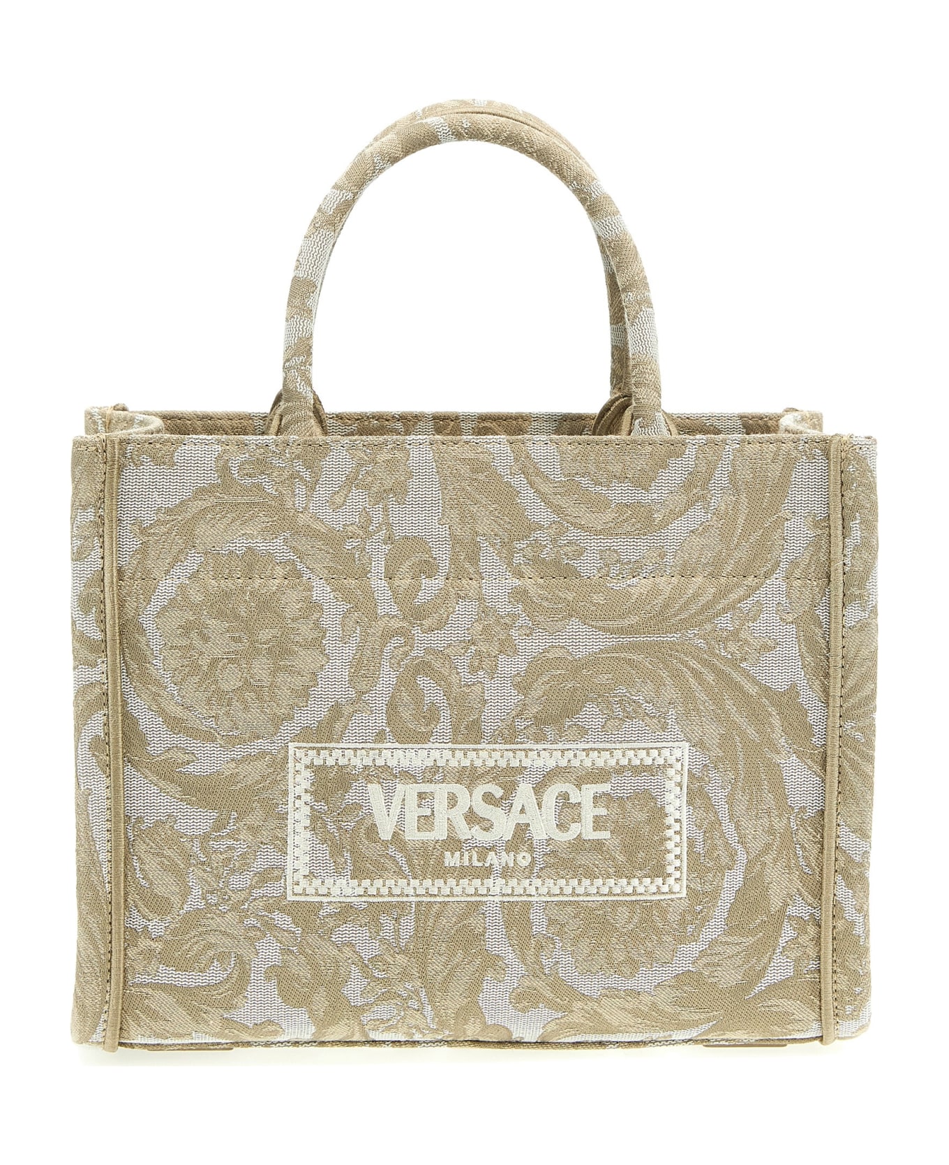 Versace 'athena' Small Shopping Bag - NEUTRALS トートバッグ