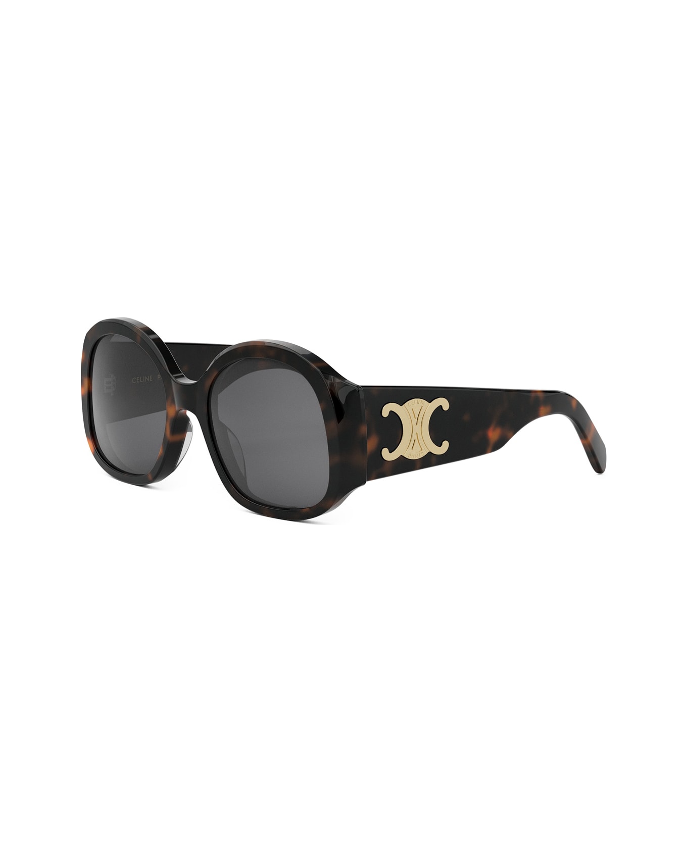 Celine Cl40305u Maxi Triomphe 52a Dark Havana Sunglasses - Marrone