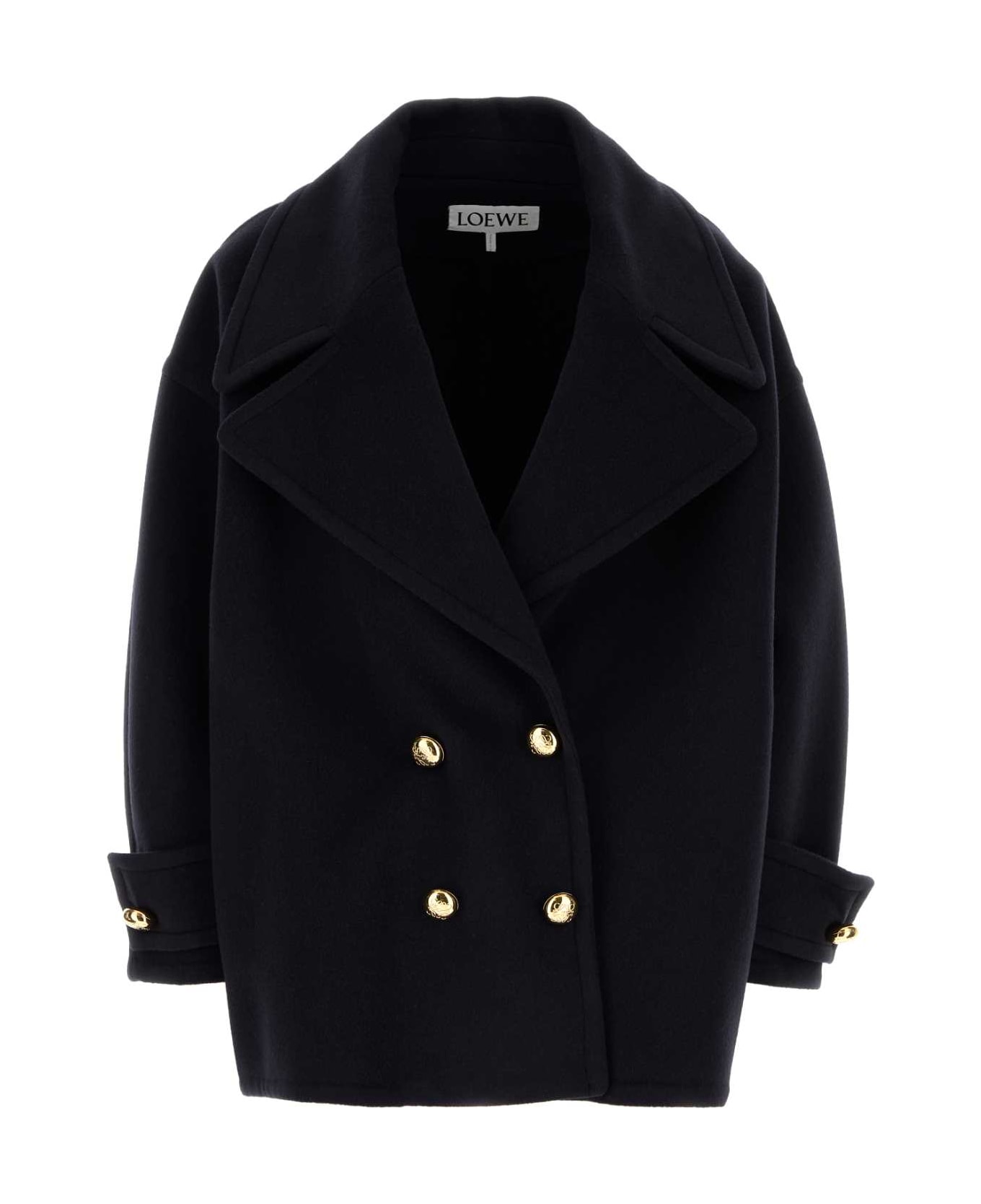 Loewe Midnight Blue Wool Coat - MIDNIGHTBLUE