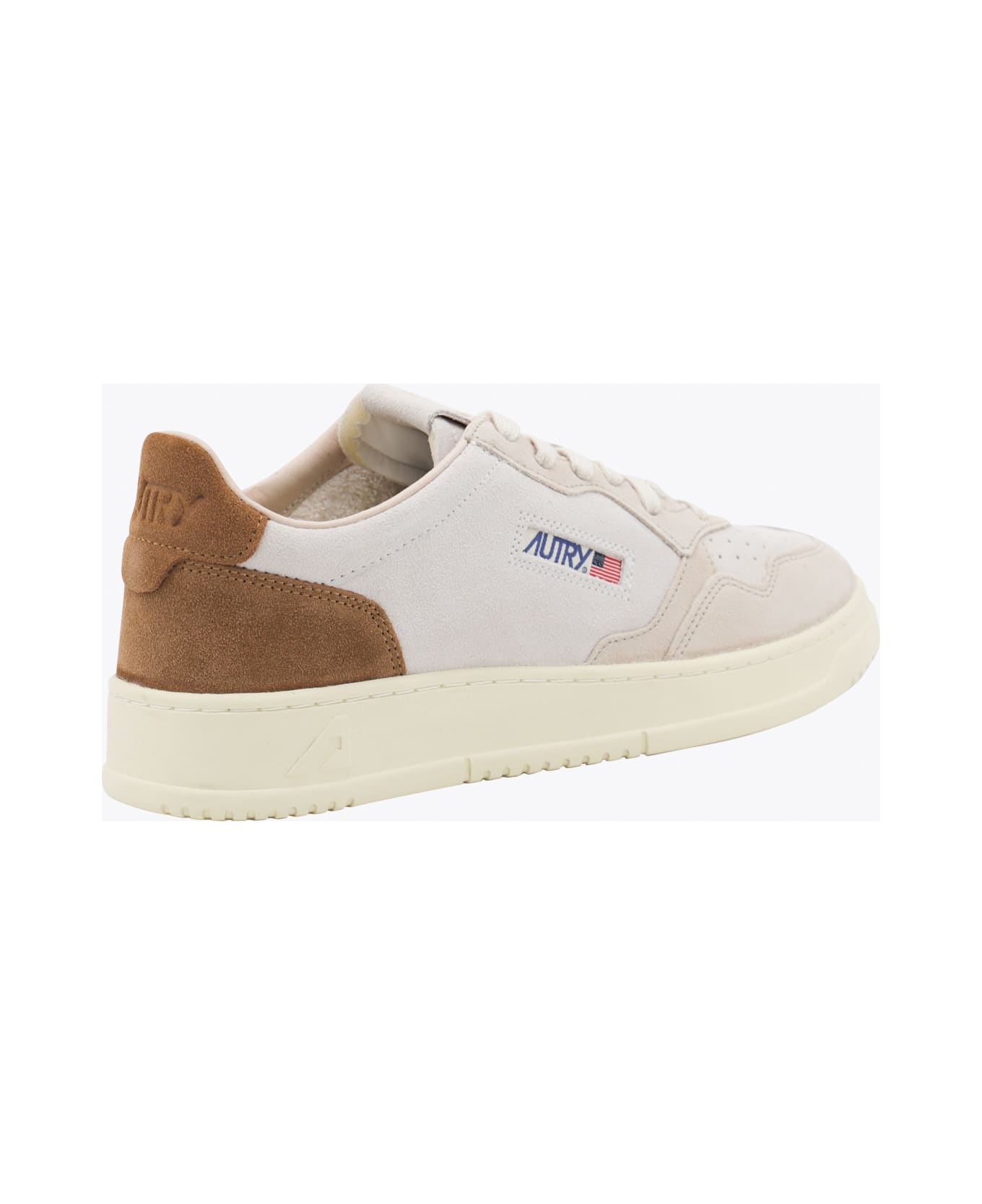 Autry Beige And Brown Leather Medalist Sneakers - BEIGE/CIGAR