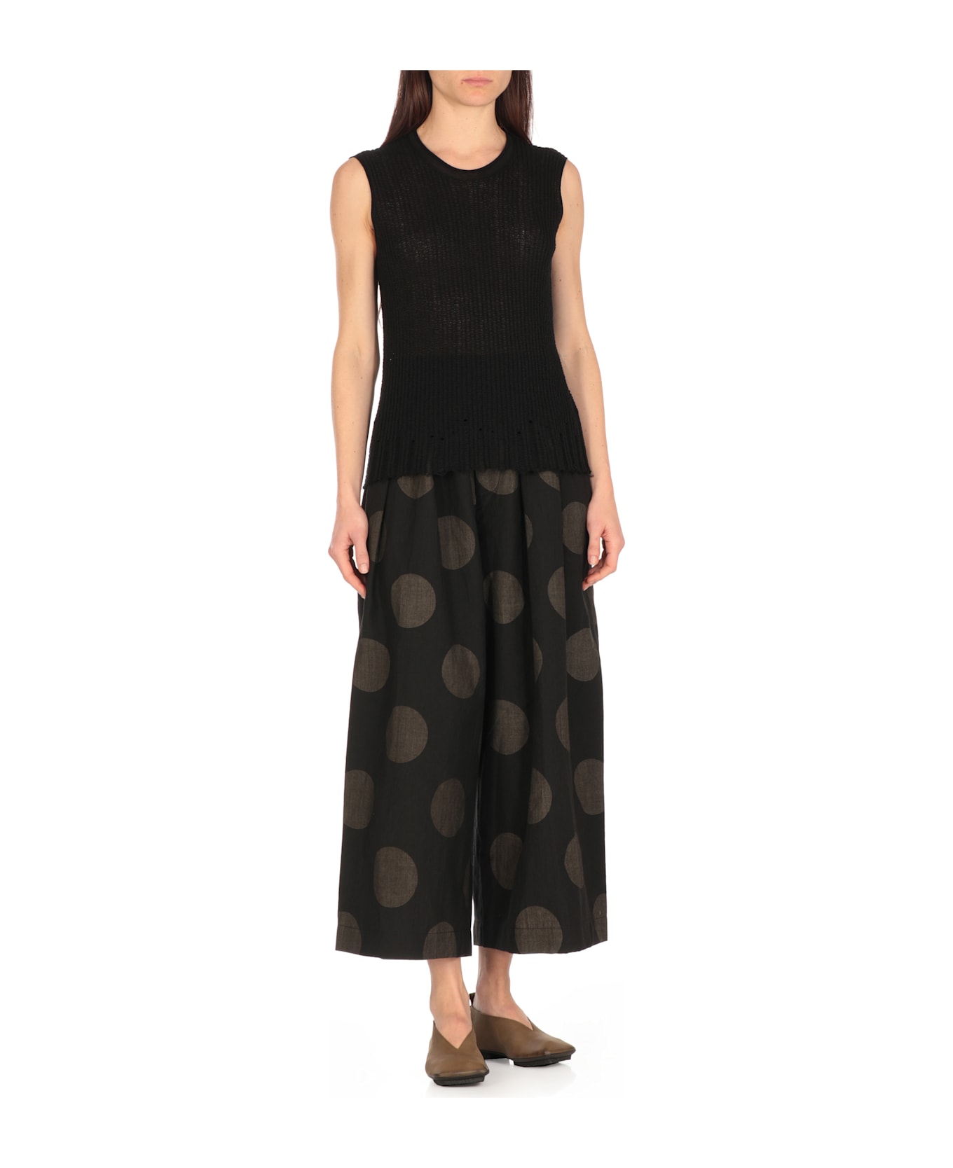 Uma Wang Silk And Cotton Top - Black