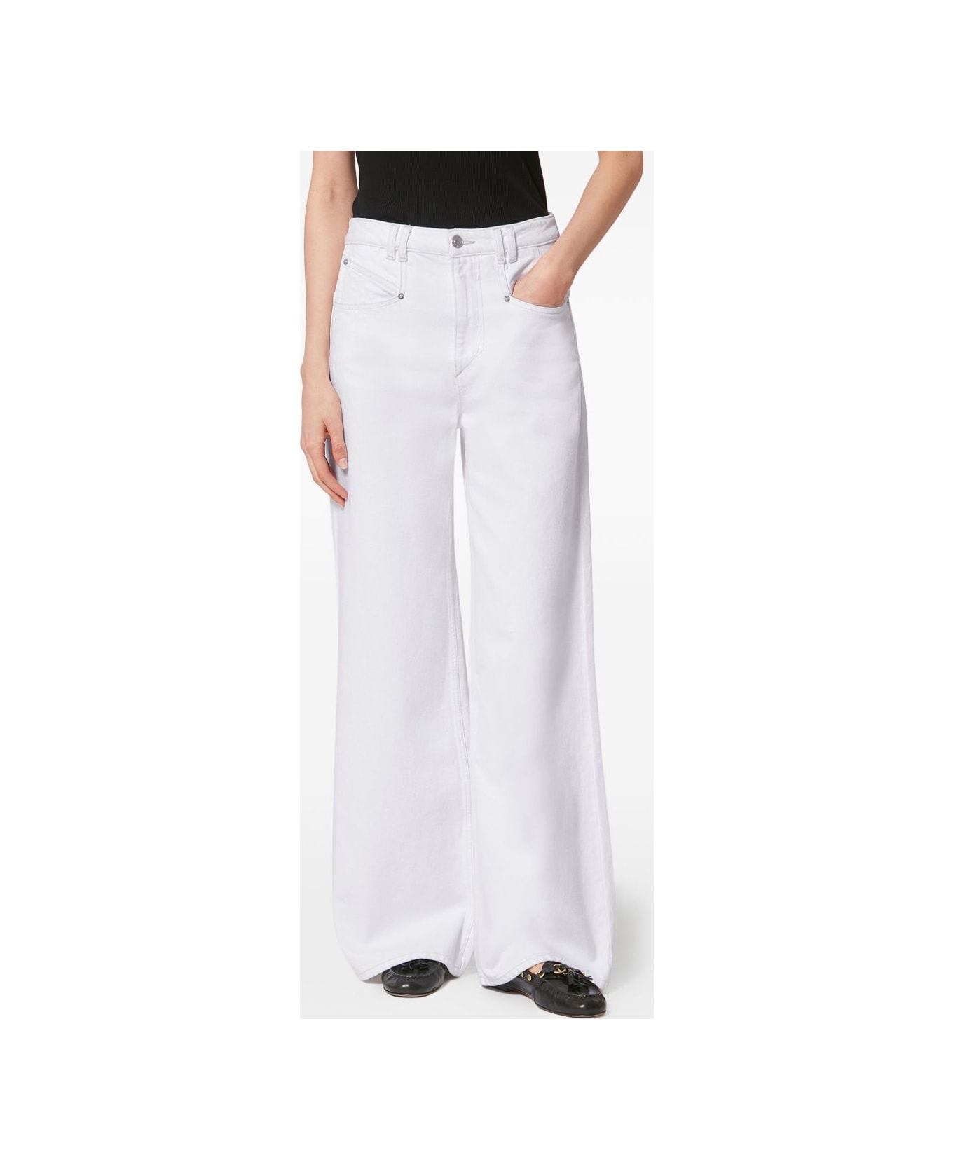 Isabel Marant Lemony Denim Jeans - White