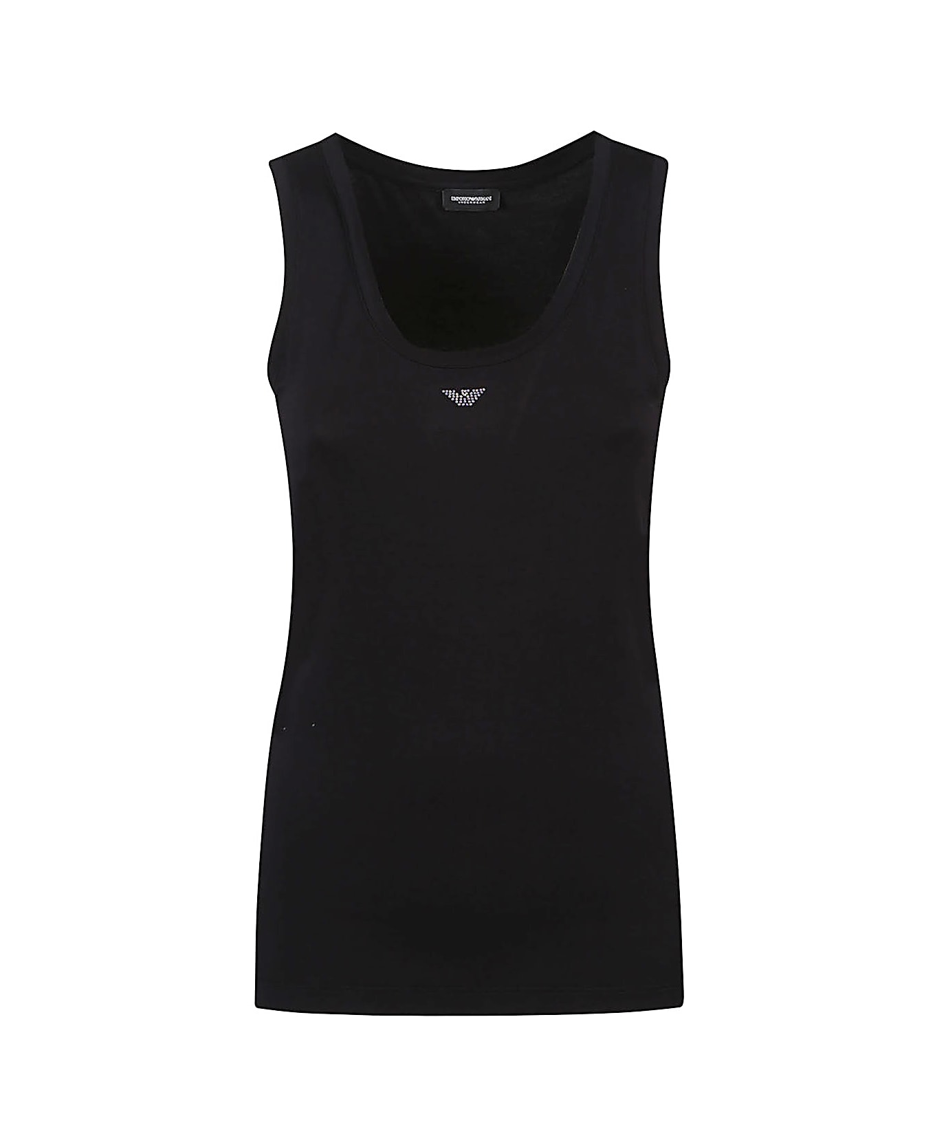 Emporio Armani Logo Tank Top - Black