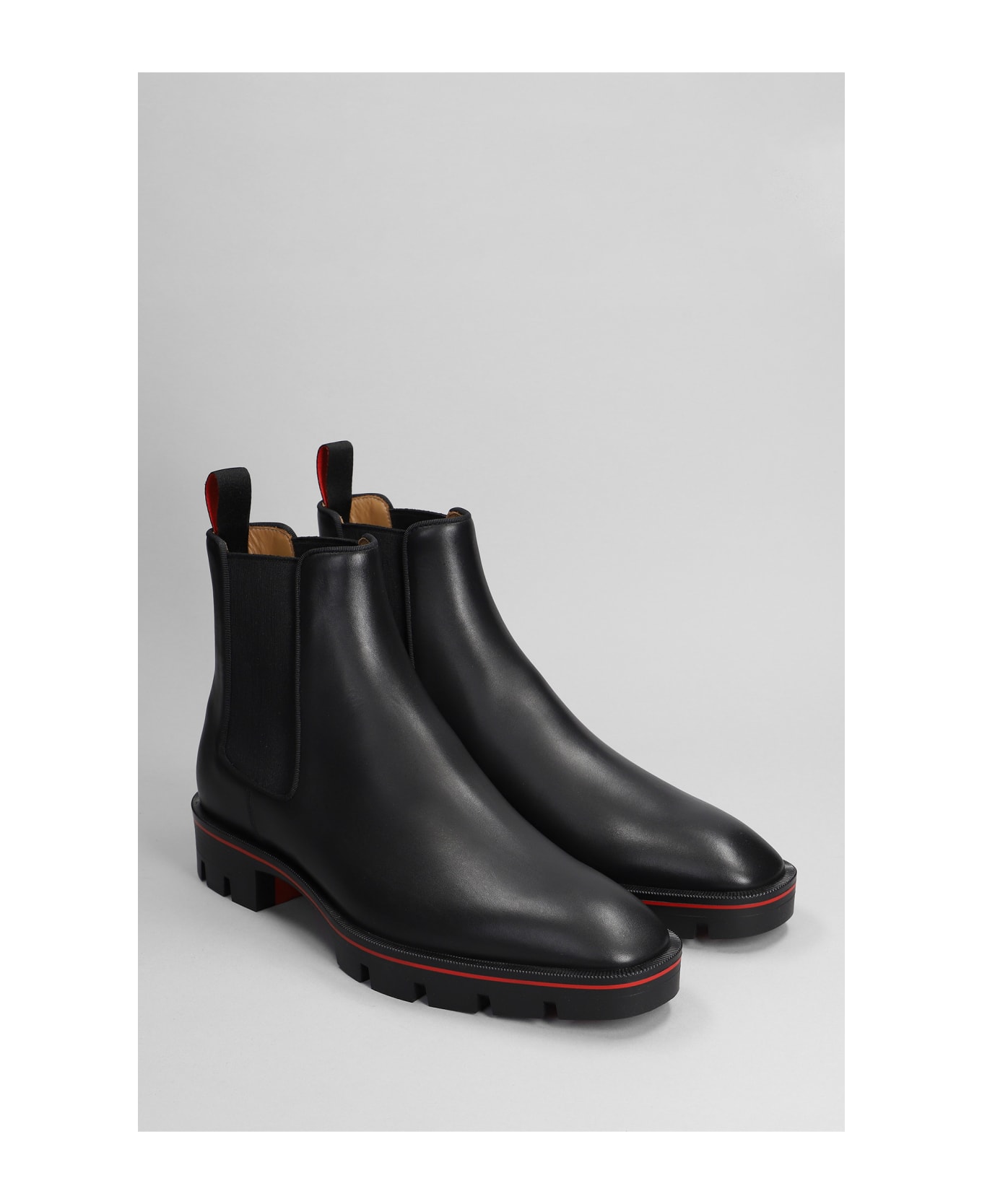 Christian Louboutin Alpinosol Ankle Boot In Calf Leather - BLACK