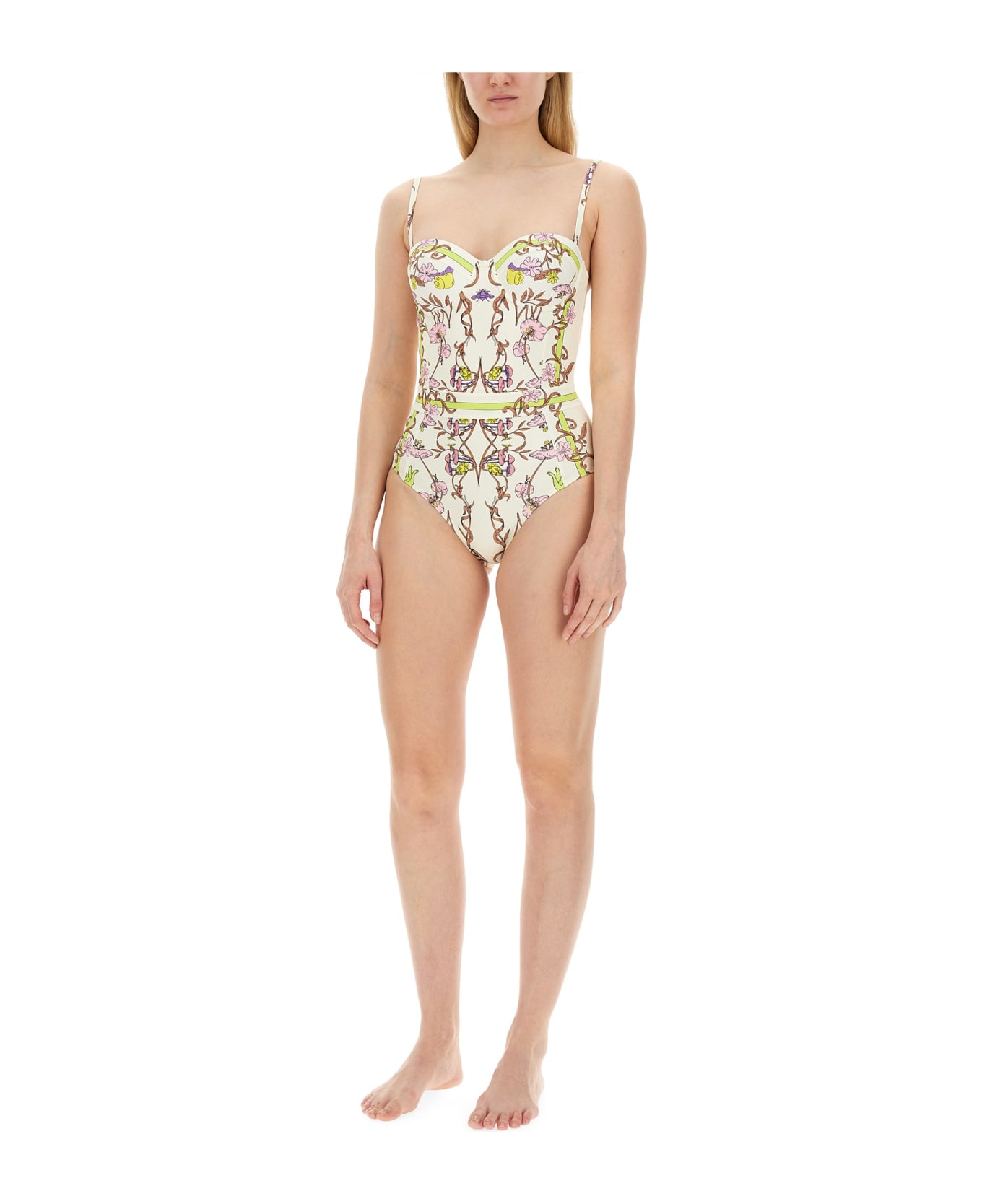 Tory Burch One Piece Swimsuit With Print - MULTICOLOR 水着