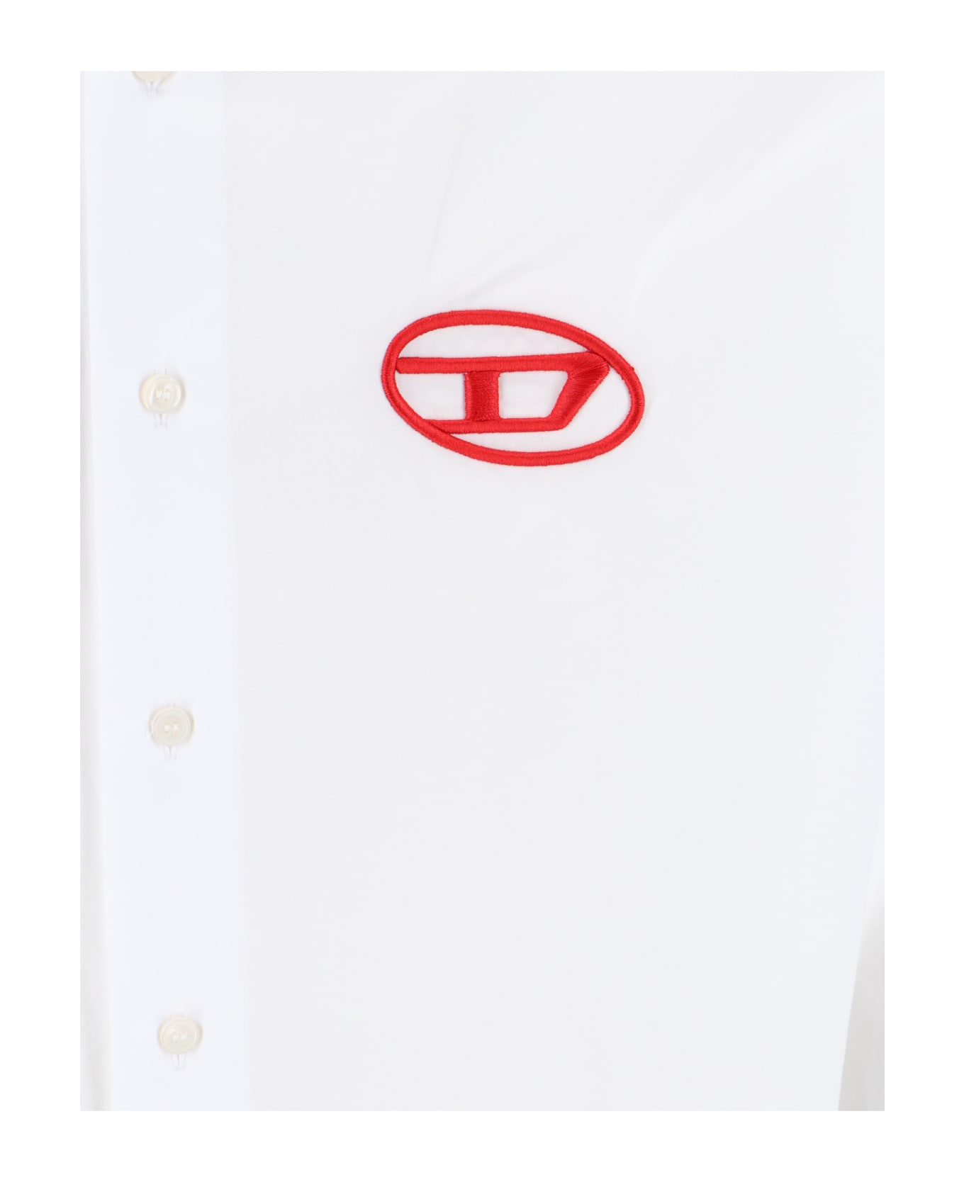 Diesel 'oval-d' Logo Shirt - Bianco