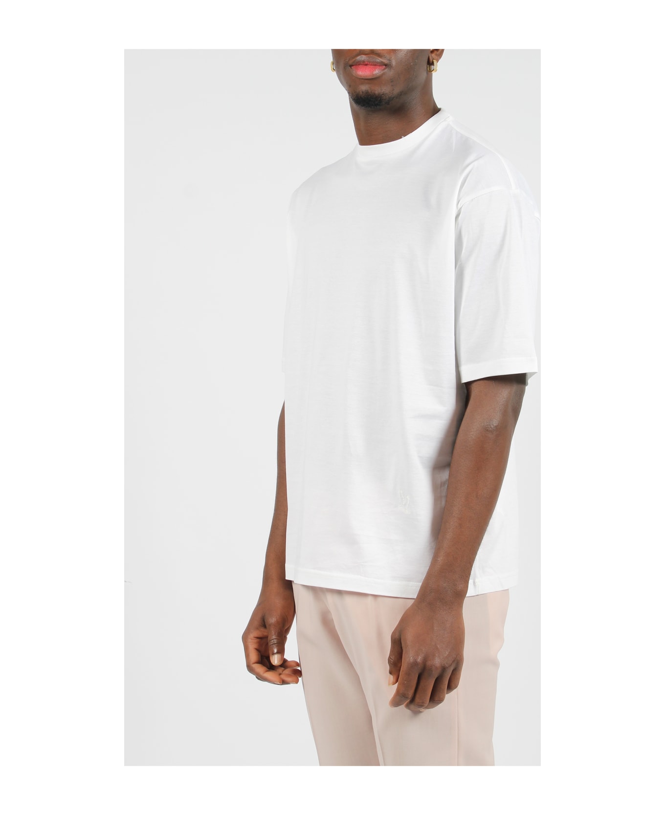 Low Brand Swallow Embroidery Jersey T-shirt - White