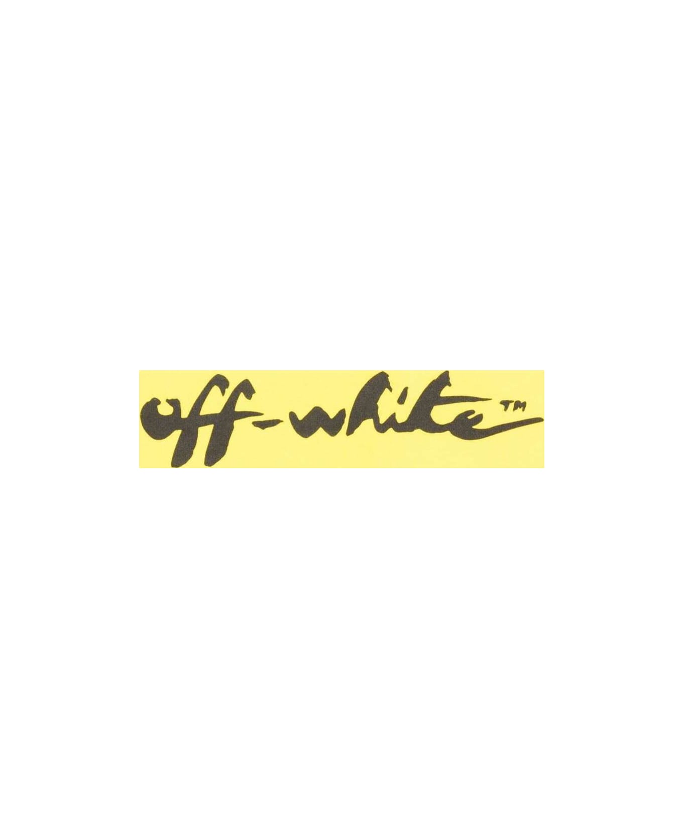 Off-White Yellow Cotton T-shirt With Black Print - Yellow