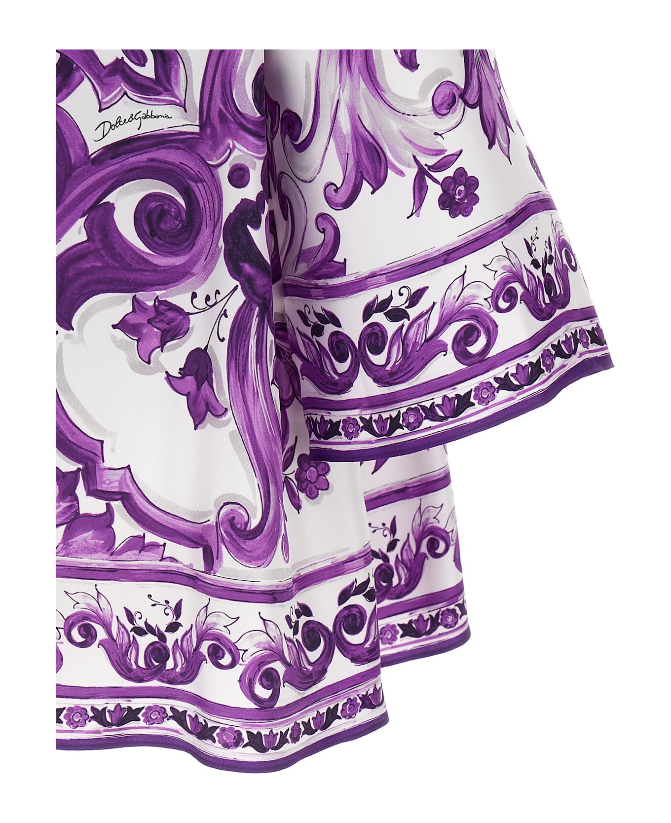 Dolce 
Gabbana 
maiolica
 Print Mini Dress - Purple