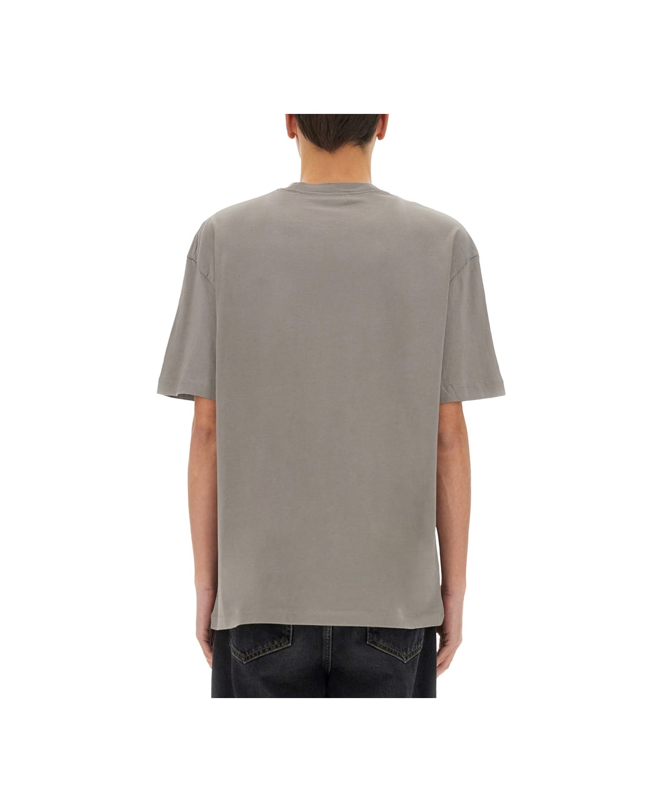 ih nom uh nit Crown Mask Print T-shirt - GREY