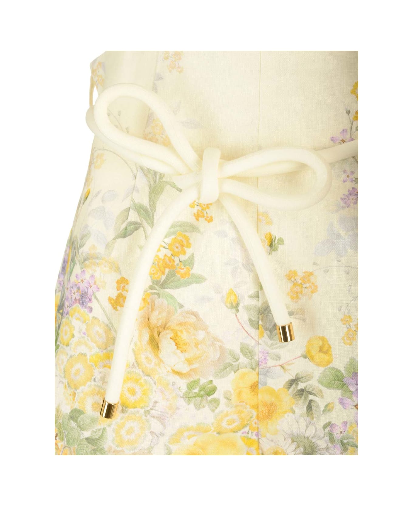 Zimmermann 'harmony' Shorts With Floral Print - Giallo ショートパンツ