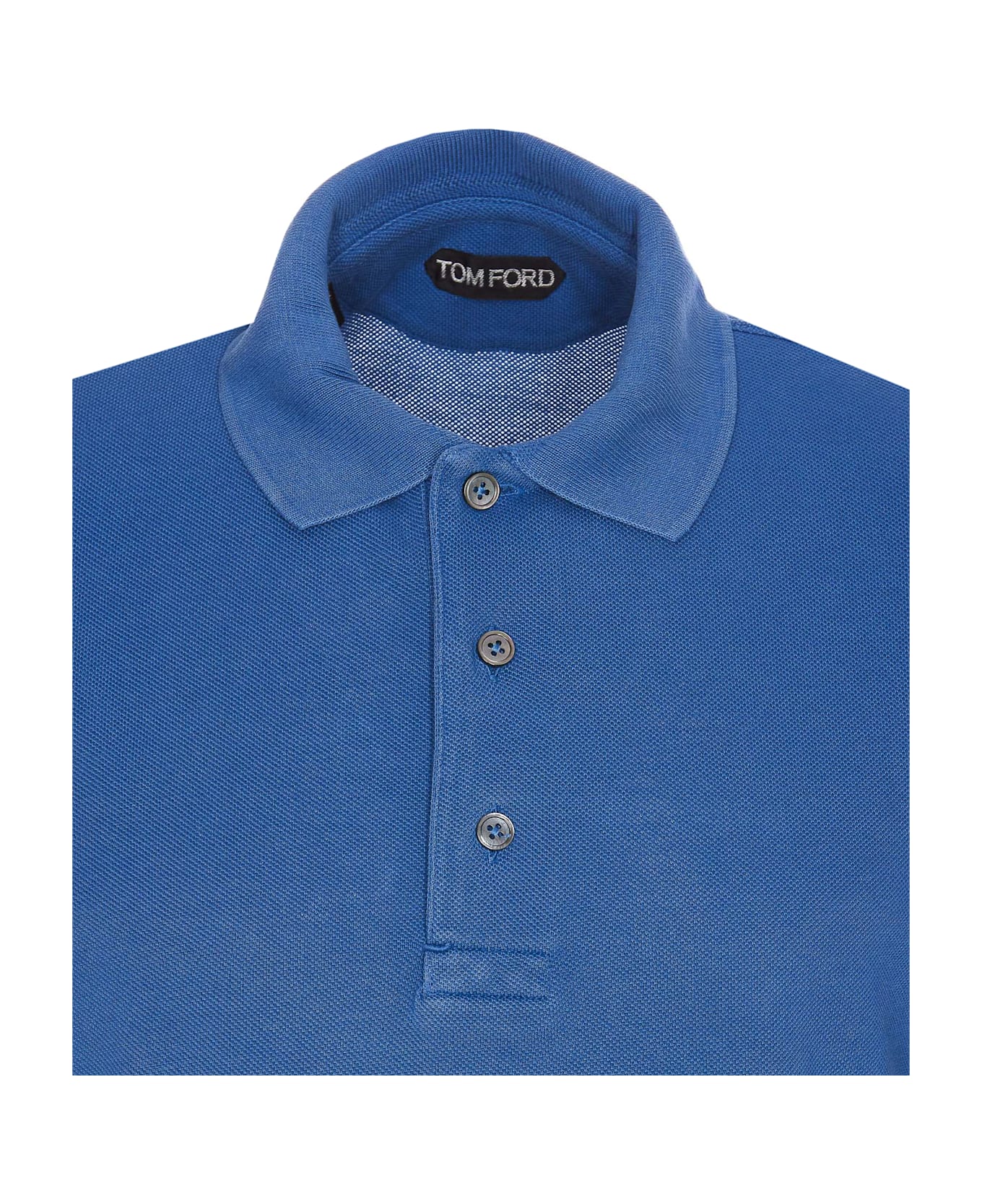 Tom Ford Logo Polo - Blue